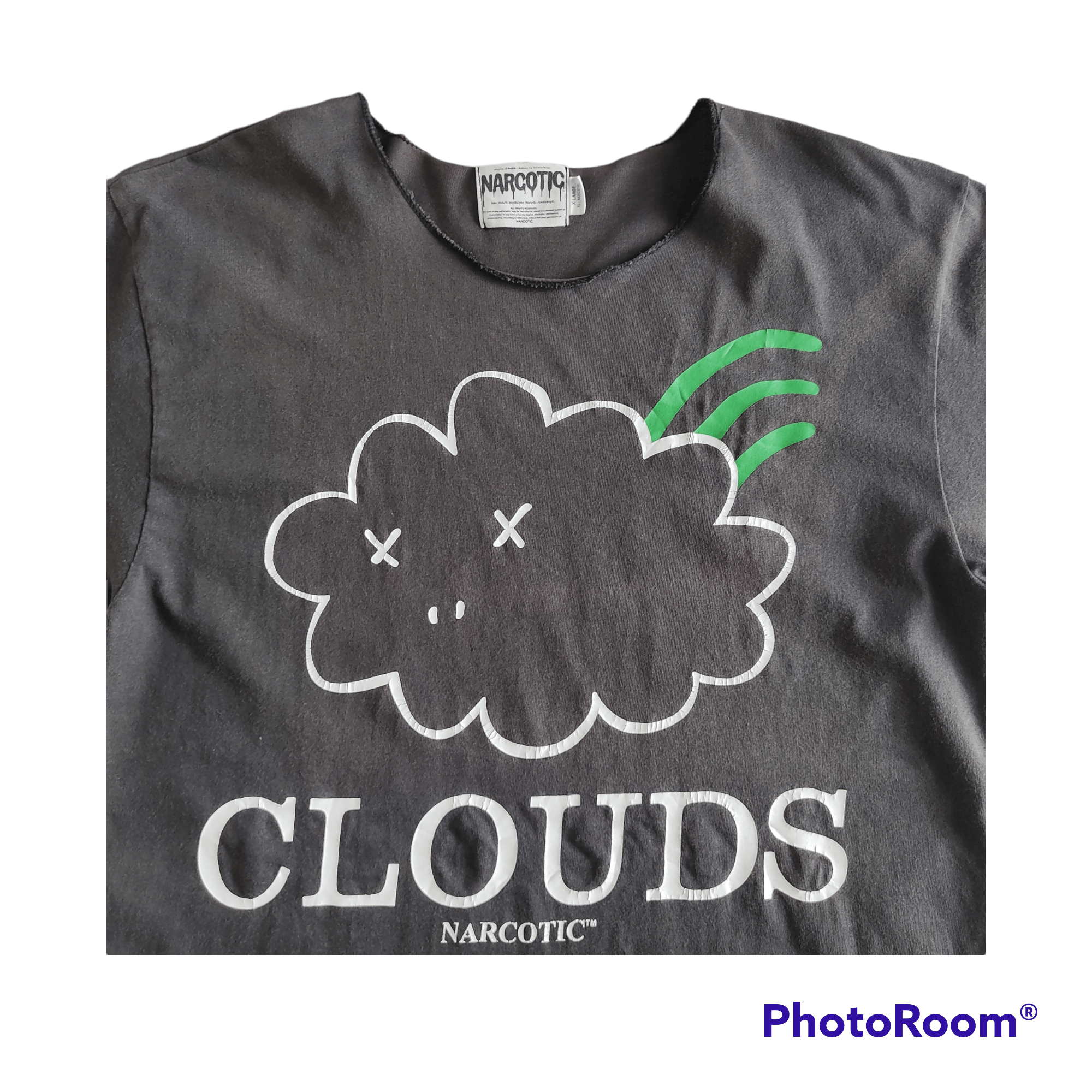Japanese Brand Narcotic Clouds Distressed & Faded Round neck T-shirt Size US M / EU 48-50 / 2 - 3 Thumbnail