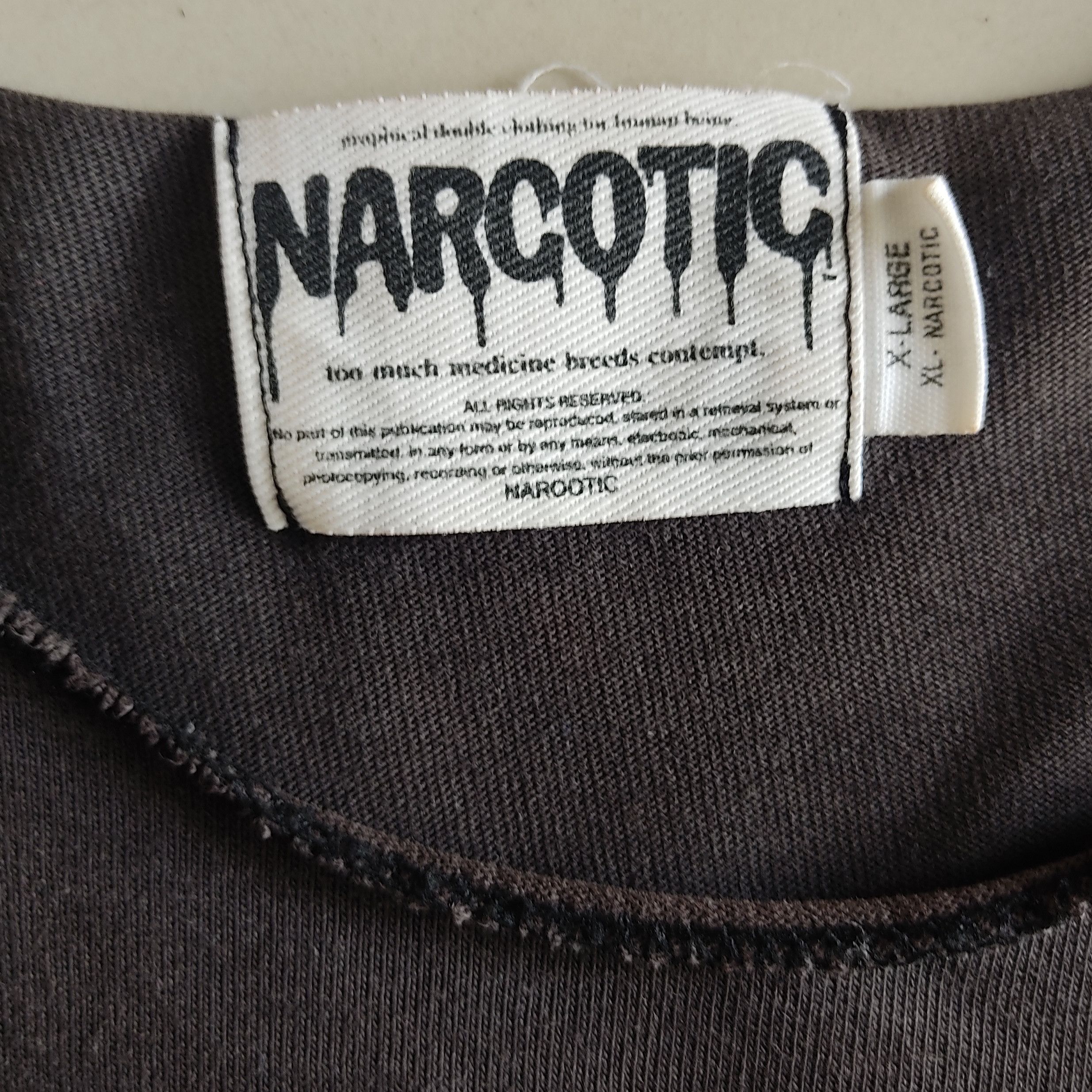 Japanese Brand Narcotic Clouds Distressed & Faded Round neck T-shirt Size US M / EU 48-50 / 2 - 6 Thumbnail