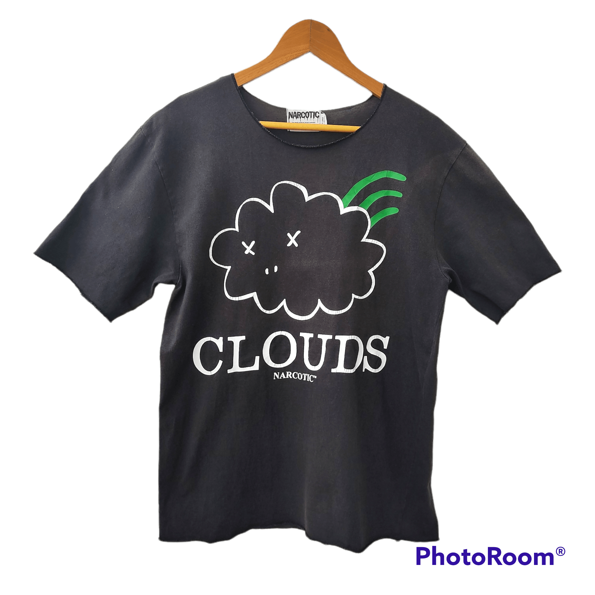 Japanese Brand Narcotic Clouds Distressed & Faded Round neck T-shirt Size US M / EU 48-50 / 2 - 1 Thumbnail