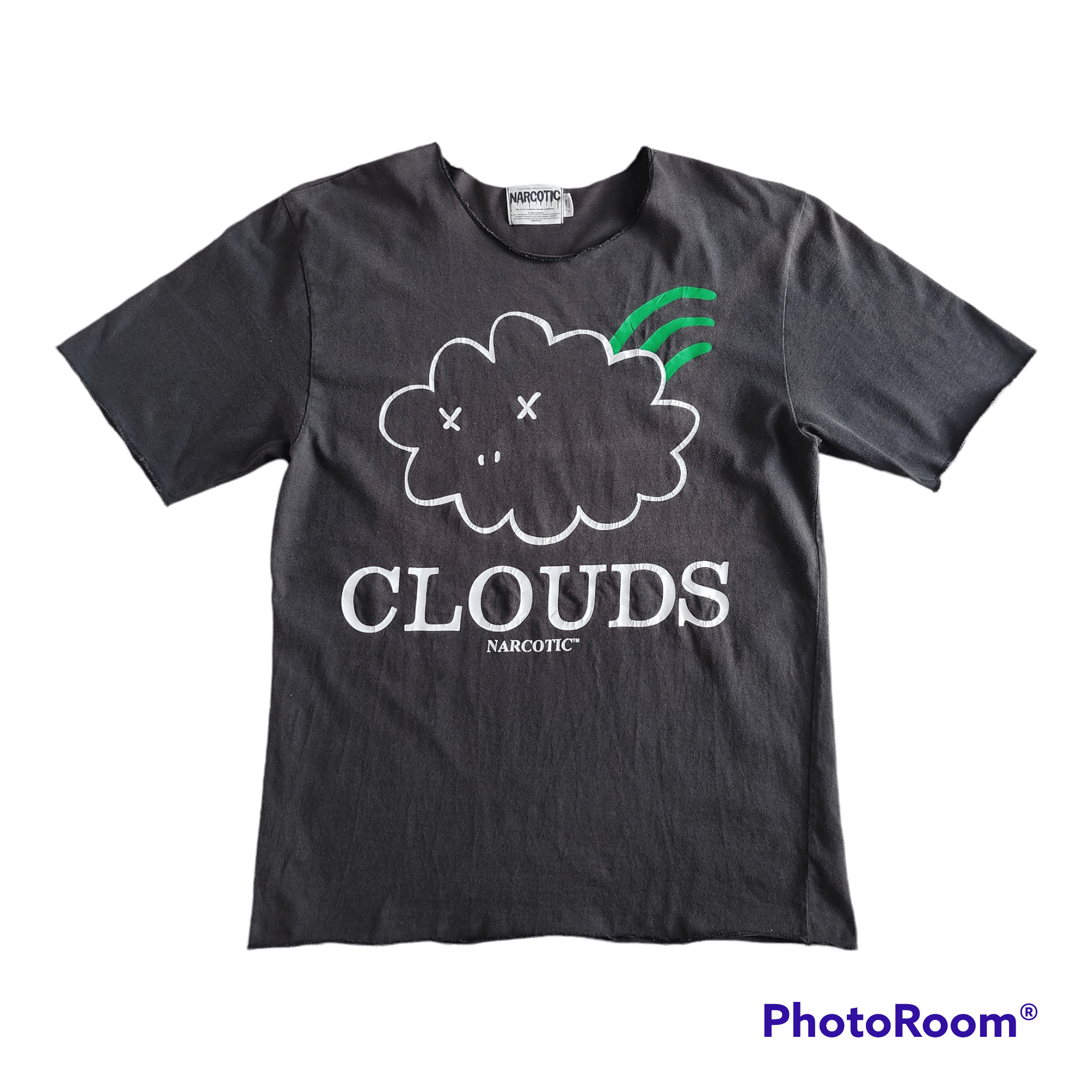 Japanese Brand Narcotic Clouds Distressed & Faded Round neck T-shirt Size US M / EU 48-50 / 2 - 2 Thumbnail