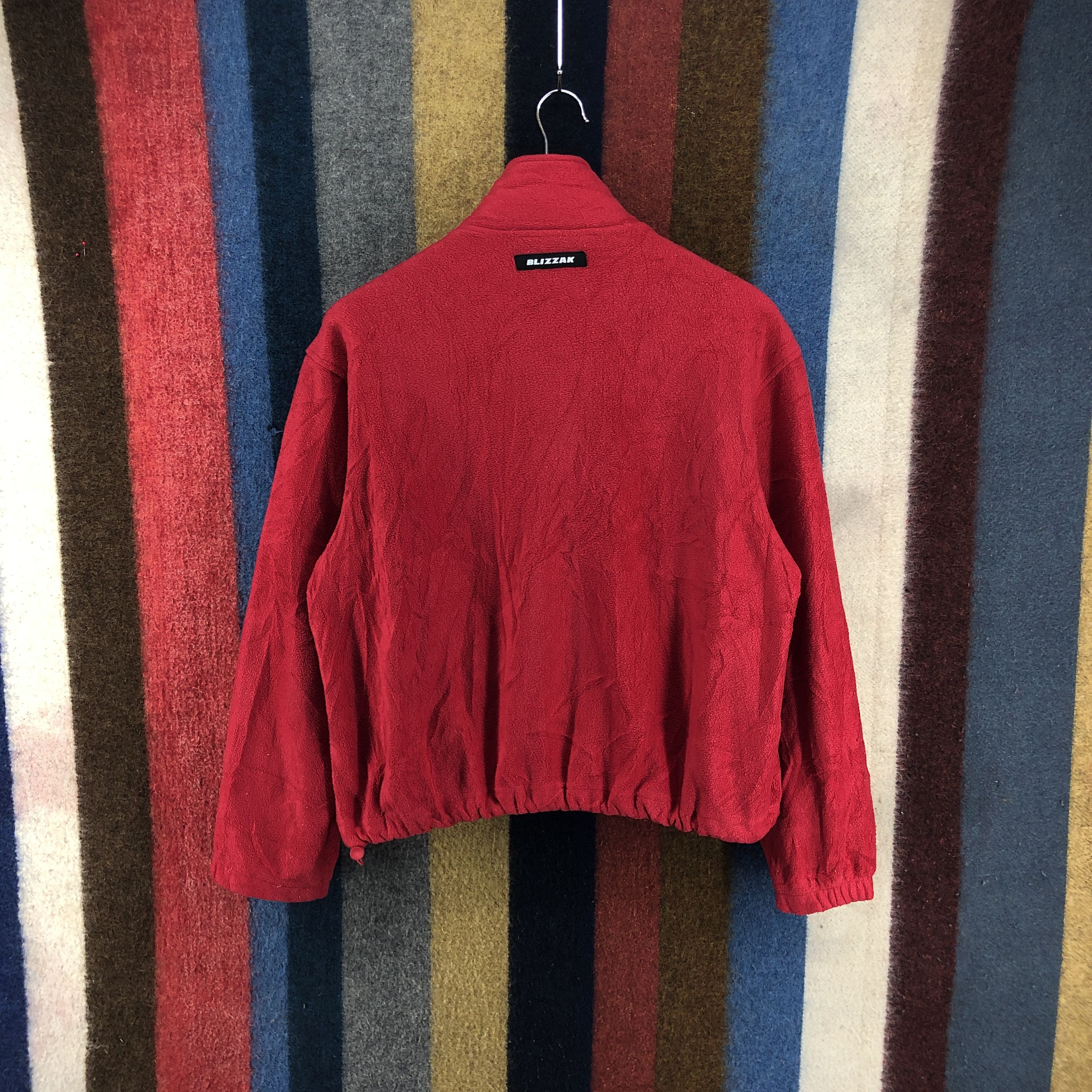 image of Racing Blizzak Zipper Fleece Turtle Neck 0217/j in Red, Men's (Size Medium)