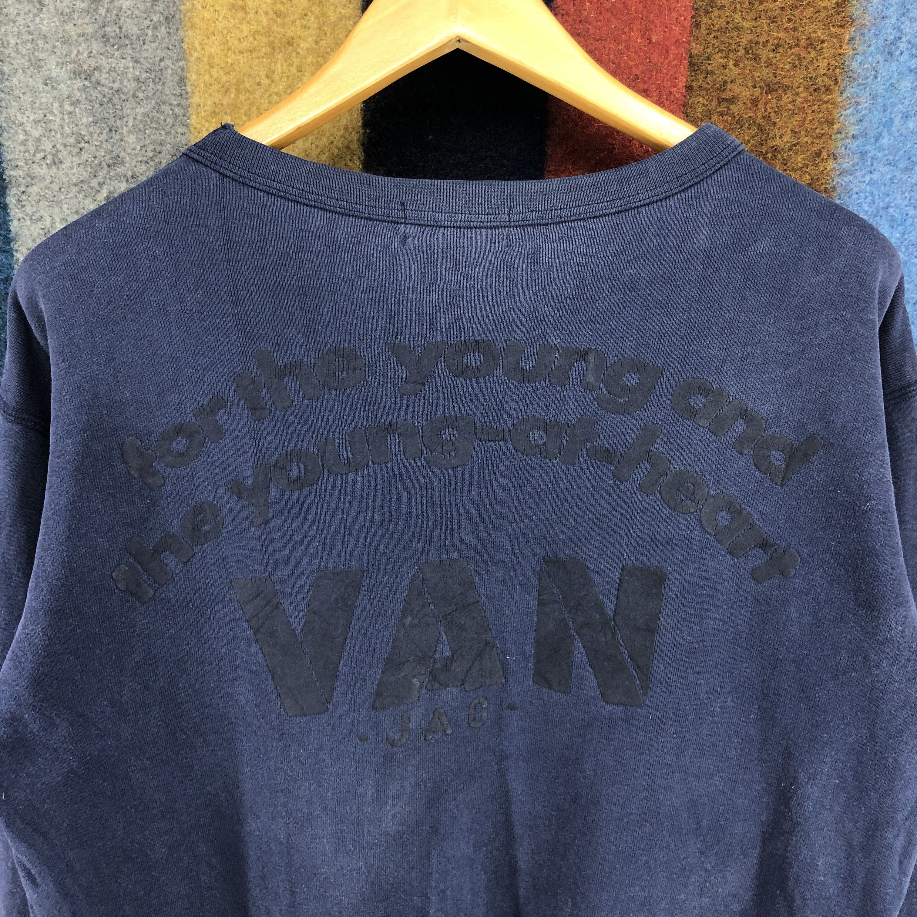 Japanese Brand VAN JAC Crew Neck Sweatshirt #0196/J Size US M / EU 48-50 / 2 - 2 Thumbnail
