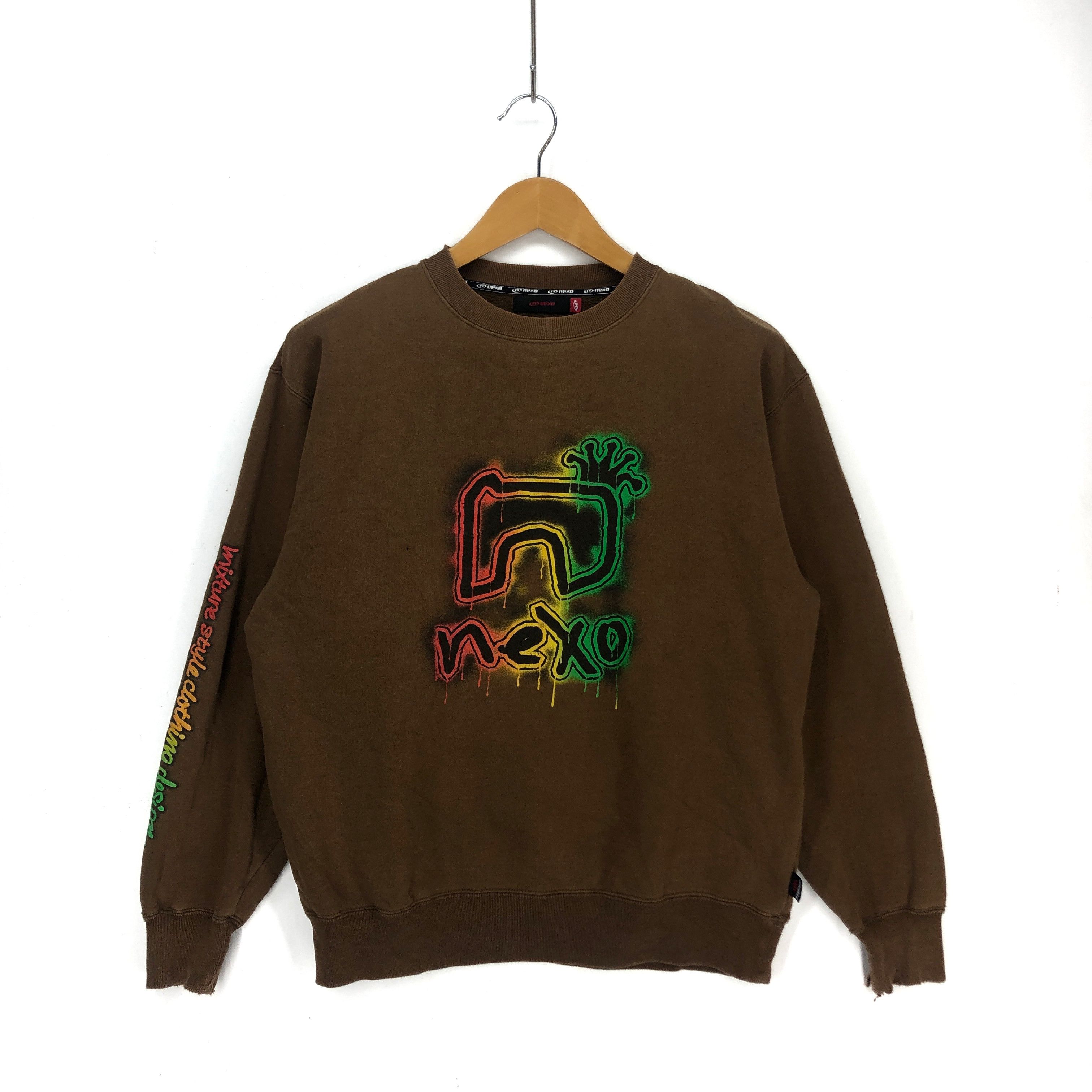 Japanese Brand NEXO RASTA Crew Neck Sweatshirt #1294-45 Size US M / EU 48-50 / 2 - 1 Thumbnail