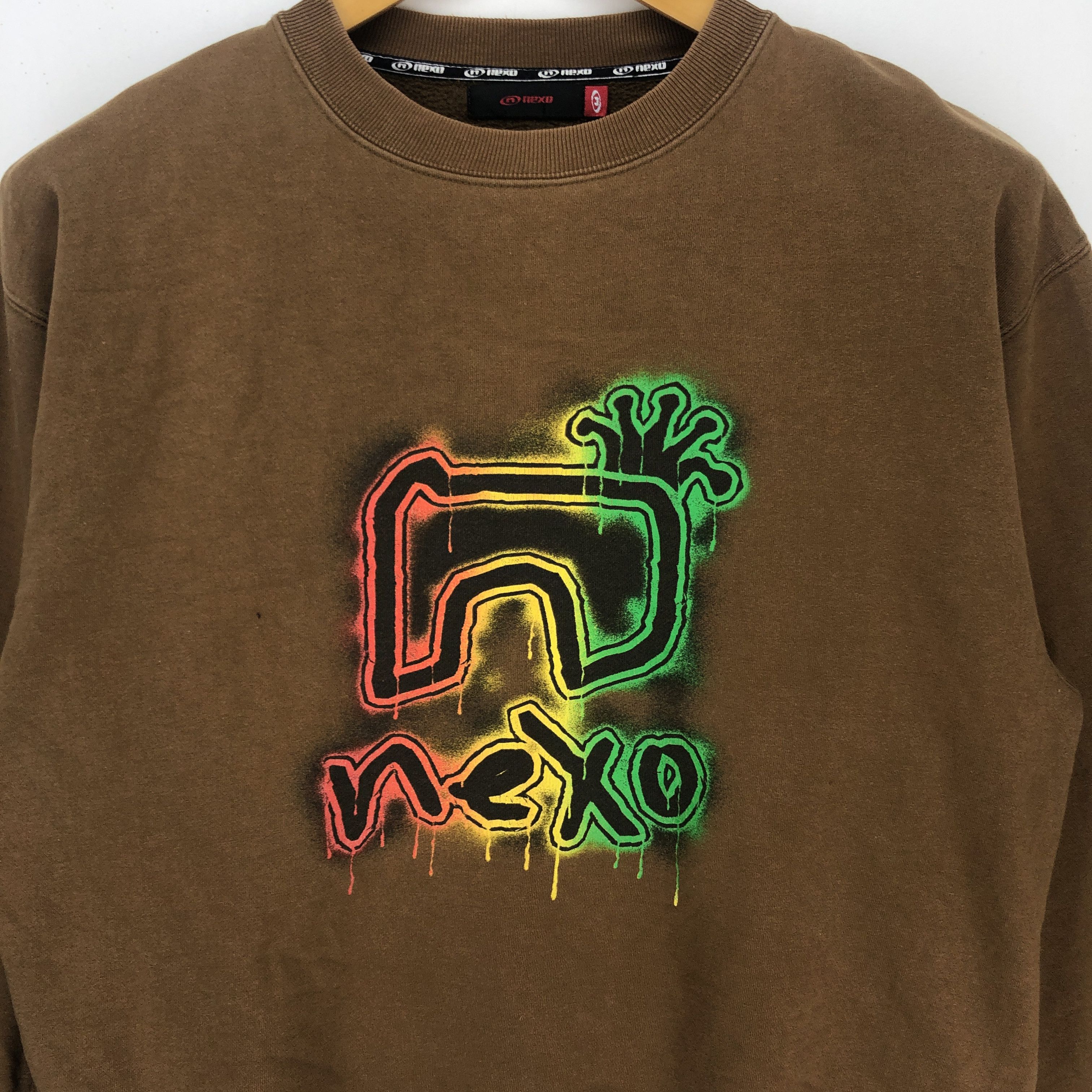 Japanese Brand NEXO RASTA Crew Neck Sweatshirt #1294-45 Size US M / EU 48-50 / 2 - 2 Thumbnail
