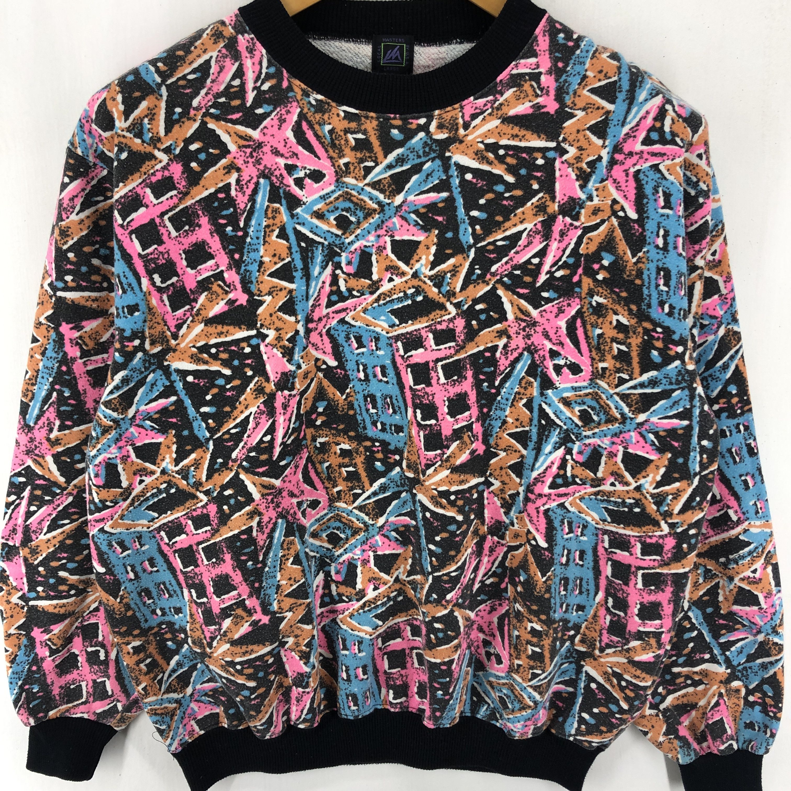 Vintage 90s Vintage LOCAL MASTER Sweatshirt Art Design #1995-53 Size US M / EU 48-50 / 2 - 2 Thumbnail
