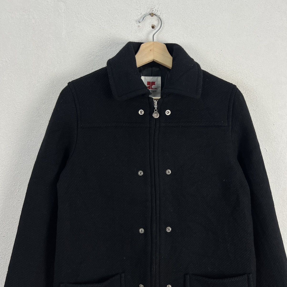 Courreges ICONIC BLACK COURREGES LONG WOOL JACKET Size US M / EU 48-50 / 2 - 4 Thumbnail
