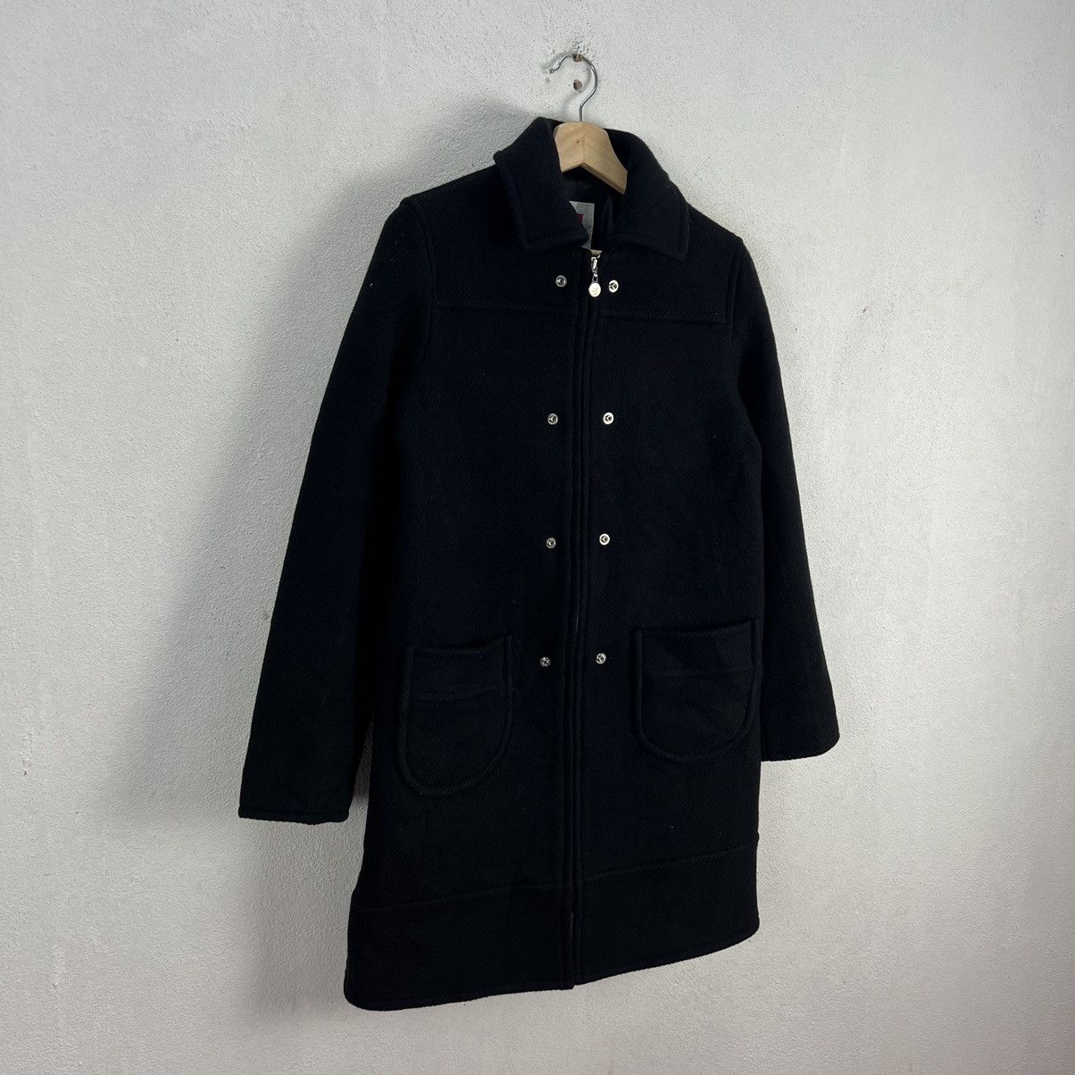Courreges ICONIC BLACK COURREGES LONG WOOL JACKET Size US M / EU 48-50 / 2 - 2 Thumbnail