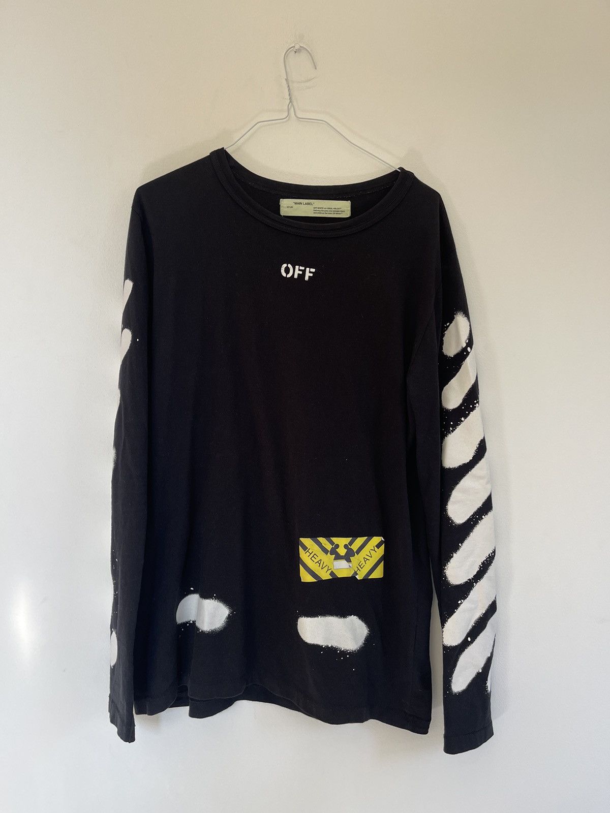 Off white spray paint Long sleeve shirt