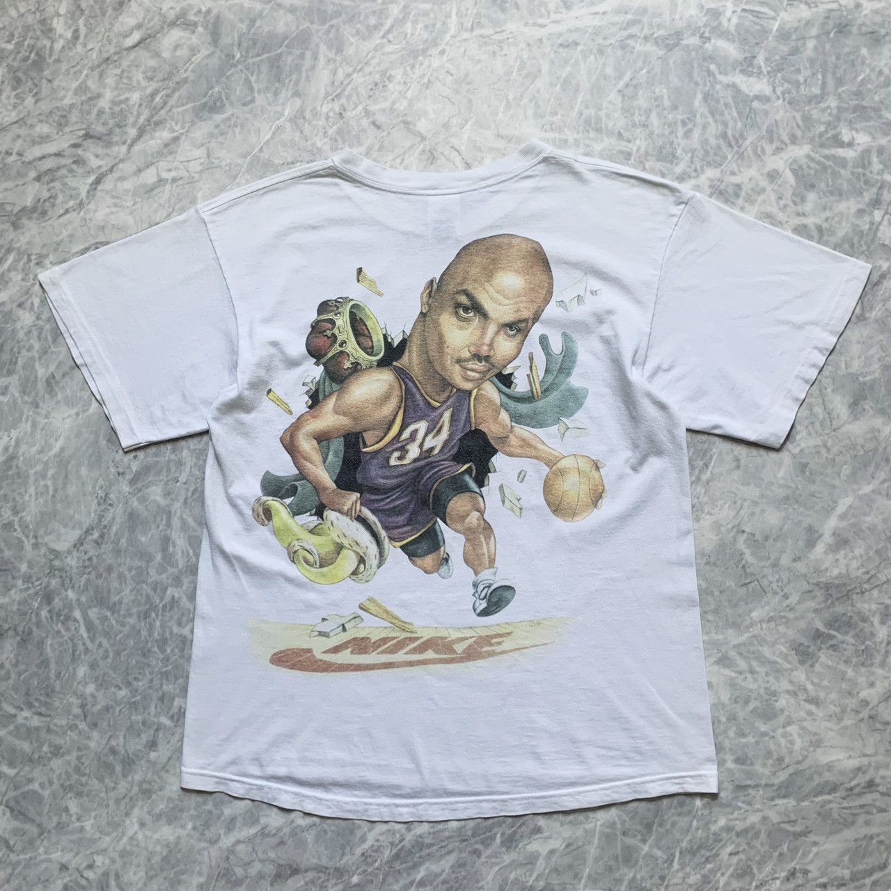 NBA × Nike × Vintage VTG 90s NBA NIKE CHARLES BARKLEY SUNS T-SHIRT MADE IN USA Size US M / EU 48-50 / 2 - 2 Thumbnail