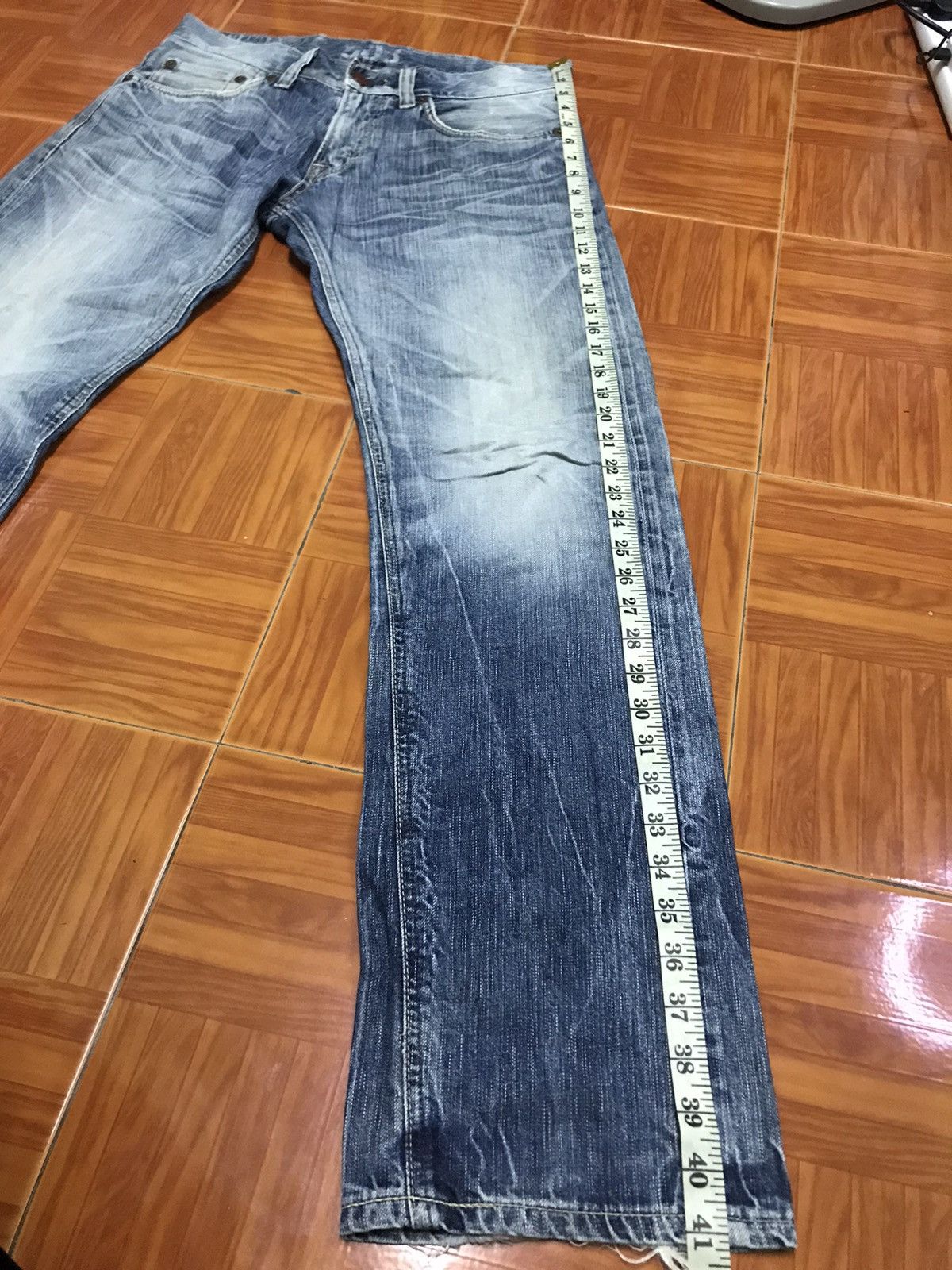 Edwin DISTRESSED ‼️‼️Blue Trip Edwin 503 Denim jeans 👖 Nice Design Size US 32 / EU 48 - 10 Thumbnail
