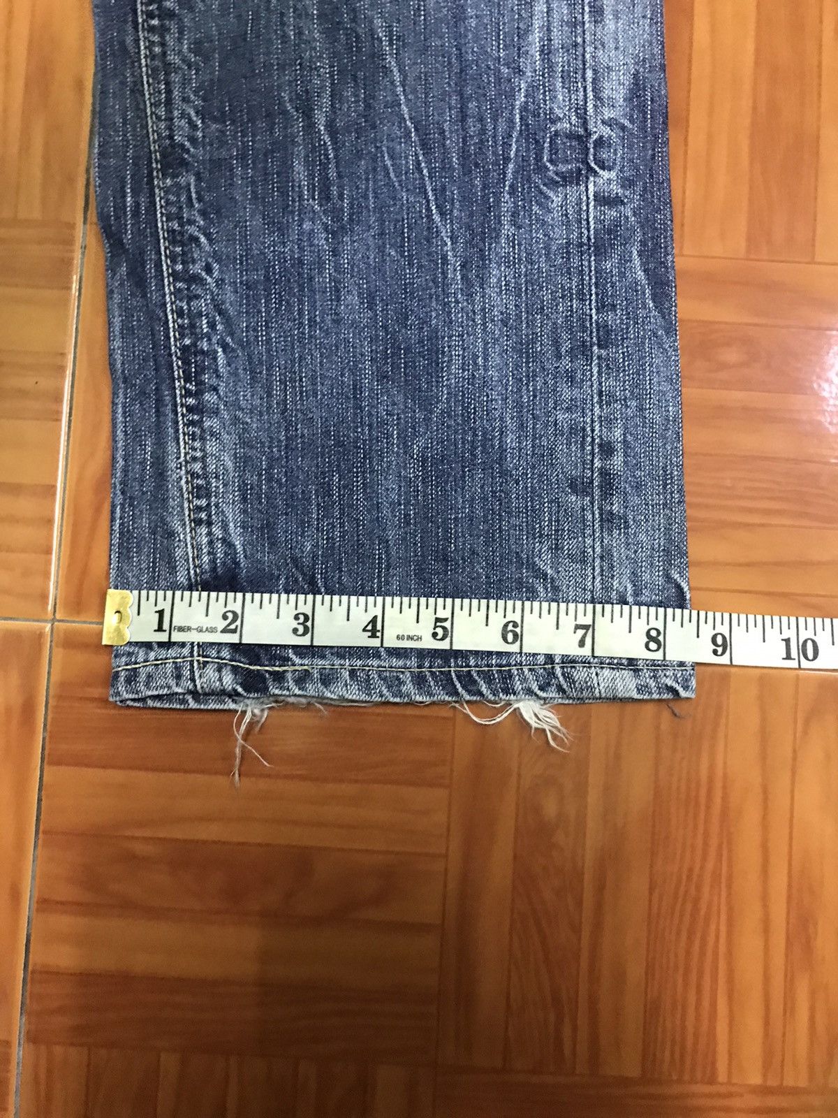 Edwin DISTRESSED ‼️‼️Blue Trip Edwin 503 Denim jeans 👖 Nice Design Size US 32 / EU 48 - 14 Thumbnail