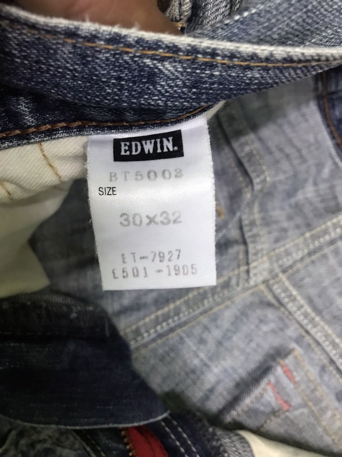 Edwin DISTRESSED ‼️‼️Blue Trip Edwin 503 Denim jeans 👖 Nice Design Size US 32 / EU 48 - 5 Thumbnail