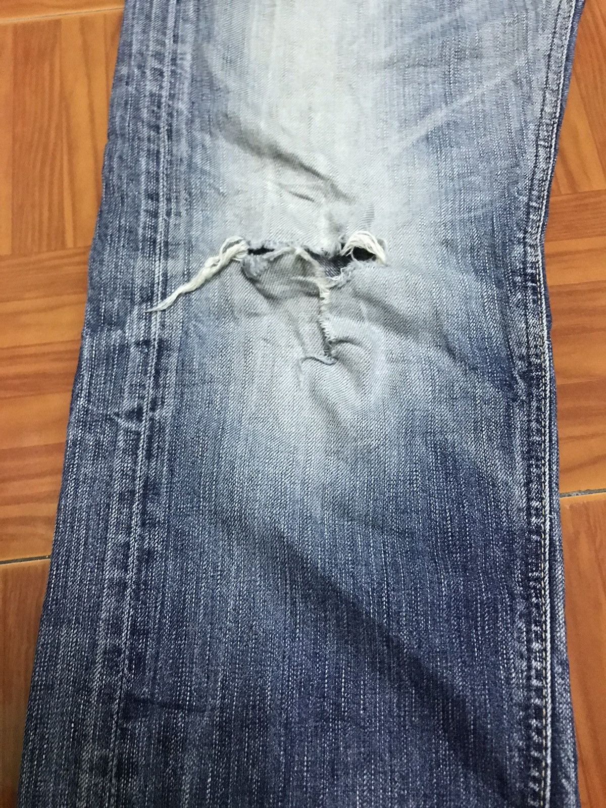 Edwin DISTRESSED ‼️‼️Blue Trip Edwin 503 Denim jeans 👖 Nice Design Size US 32 / EU 48 - 7 Thumbnail