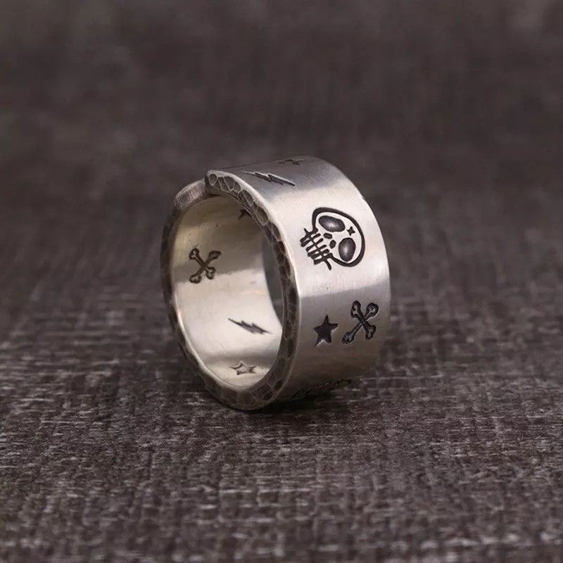 Jewelry Punk Satanic Devil Skull Ring Size ONE SIZE - 2 Thumbnail