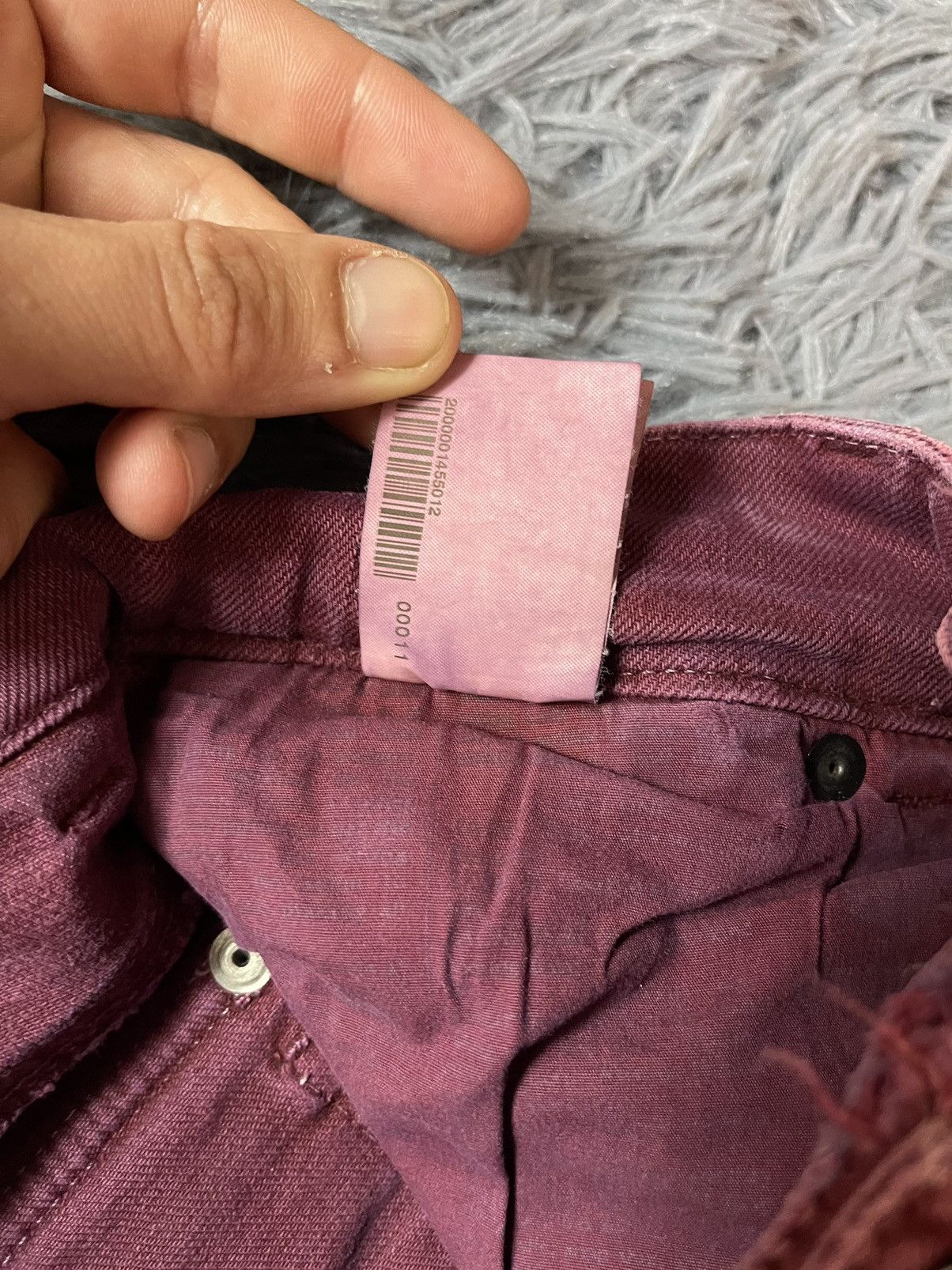John Galliano × Vintage Galliano 90s vintage distressed denim burgundy mini skirt Size 27" / US 4 / IT 40 - 11 Thumbnail