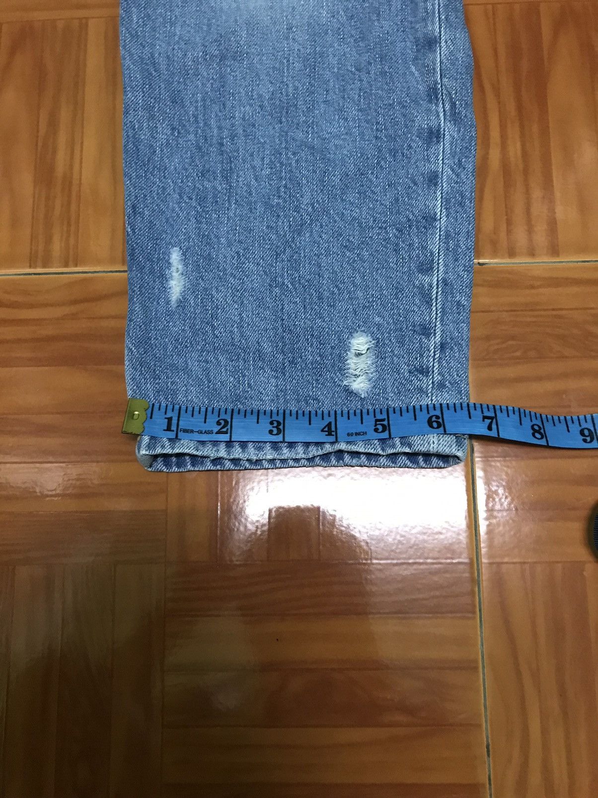 Japanese Brand “Light Blue Distressed Ripped Jeans – Casual Denim Pants” Size US 32 / EU 48 - 14 Thumbnail