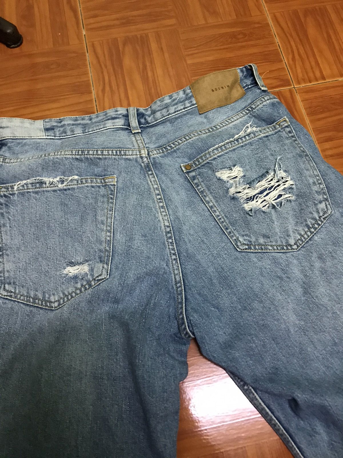 Japanese Brand “Light Blue Distressed Ripped Jeans – Casual Denim Pants” Size US 32 / EU 48 - 6 Thumbnail