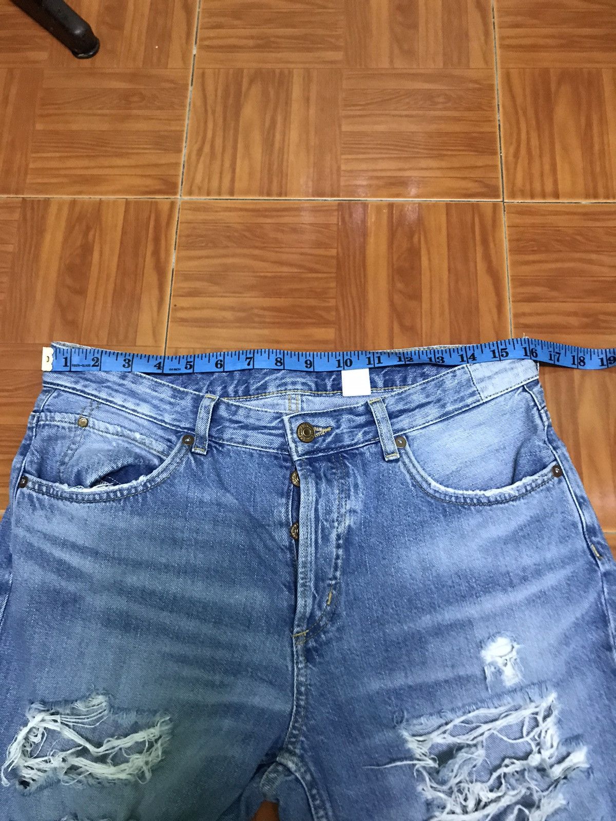 Japanese Brand “Light Blue Distressed Ripped Jeans – Casual Denim Pants” Size US 32 / EU 48 - 8 Thumbnail