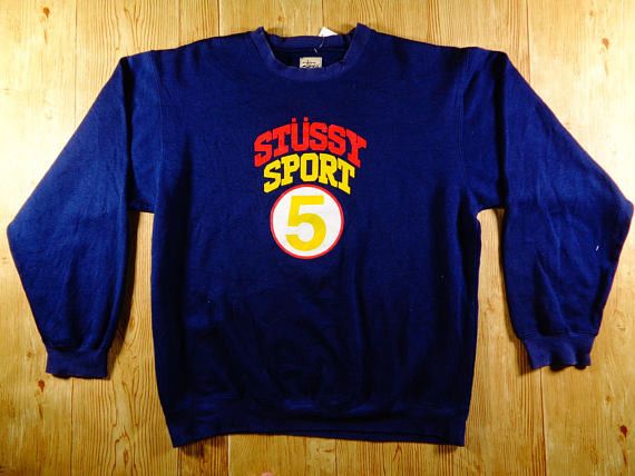 Vintage STUSSY Sport No 5 Skateboard Sweatshirt