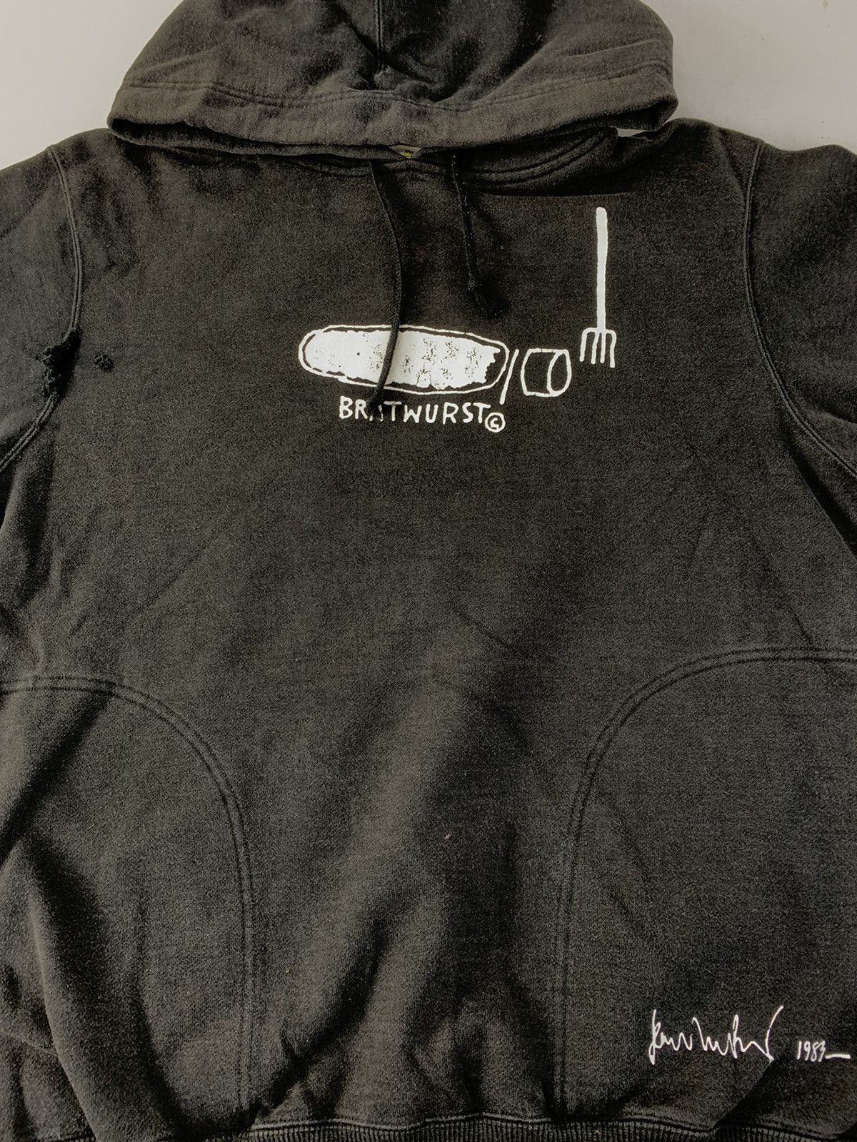 Jean-Michel Basquiat Vintage Jean Michel Basquiat Bratwurst Pull Over Hoodie Size US L / EU 52-54 / 3 - 2 Thumbnail