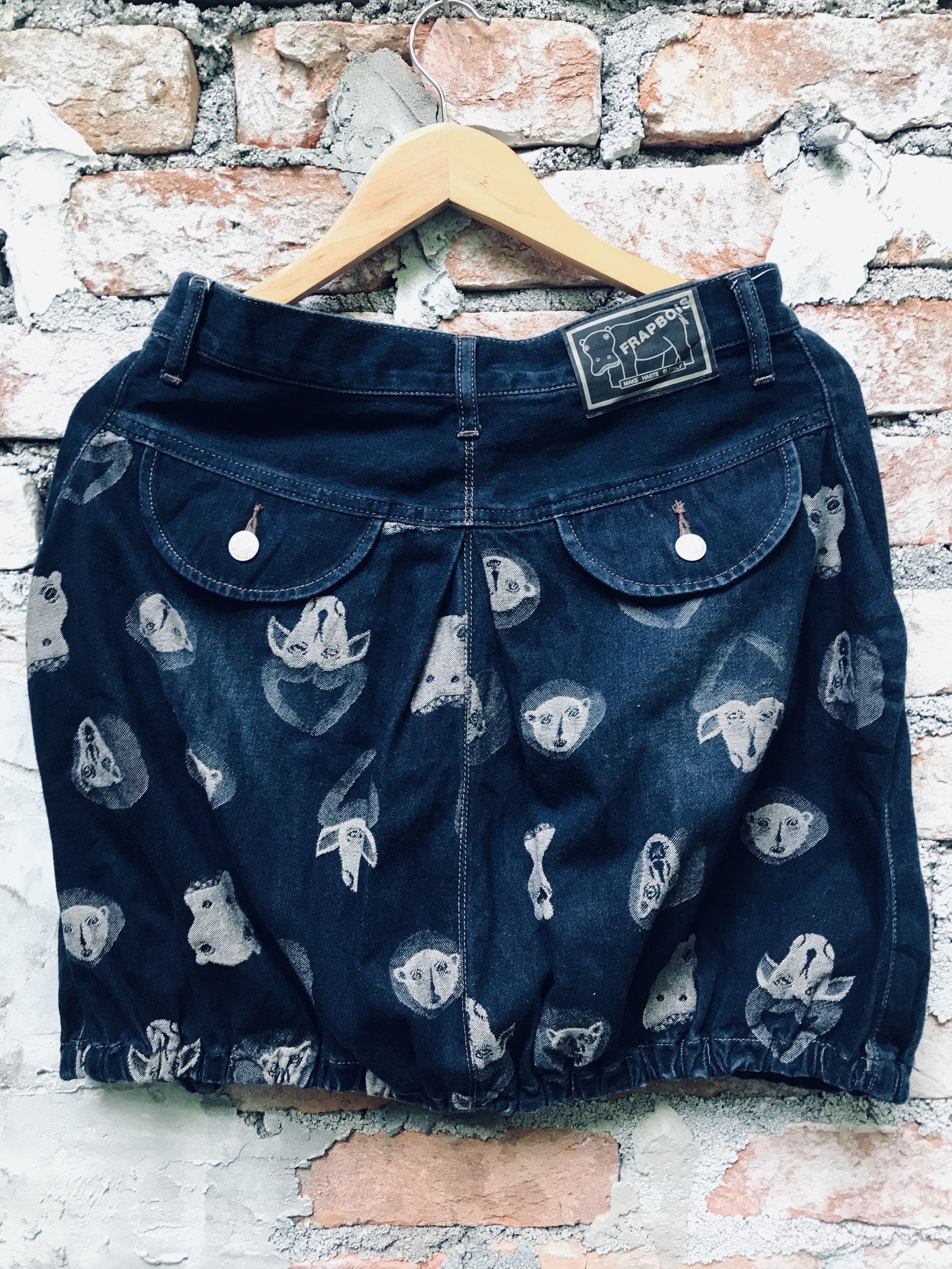Frapbois × Issey Miyake Rare !! Frapbois Full Print Skirt Size 29" - 2 Thumbnail