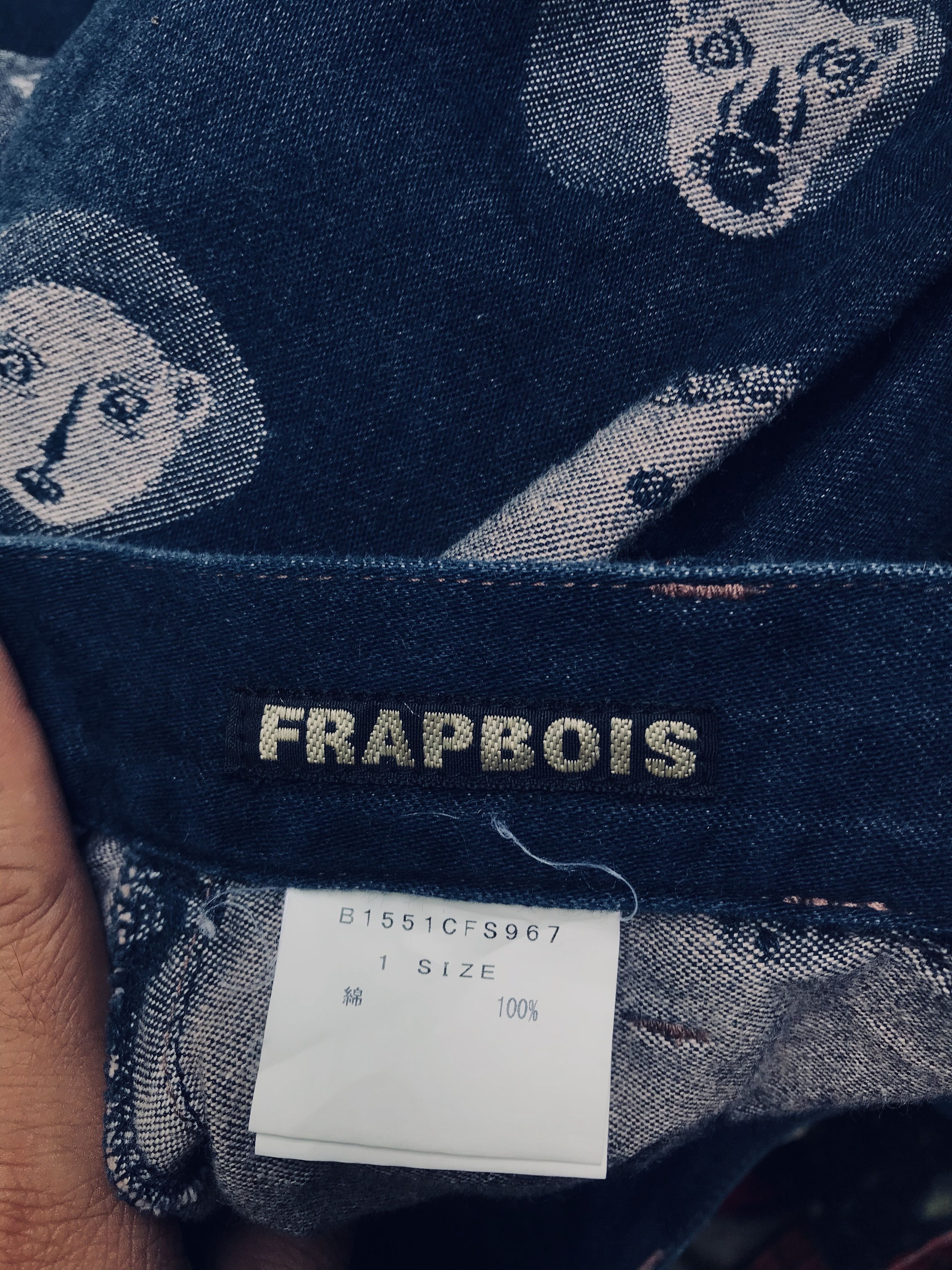 Frapbois × Issey Miyake Rare !! Frapbois Full Print Skirt Size 29" - 3 Thumbnail