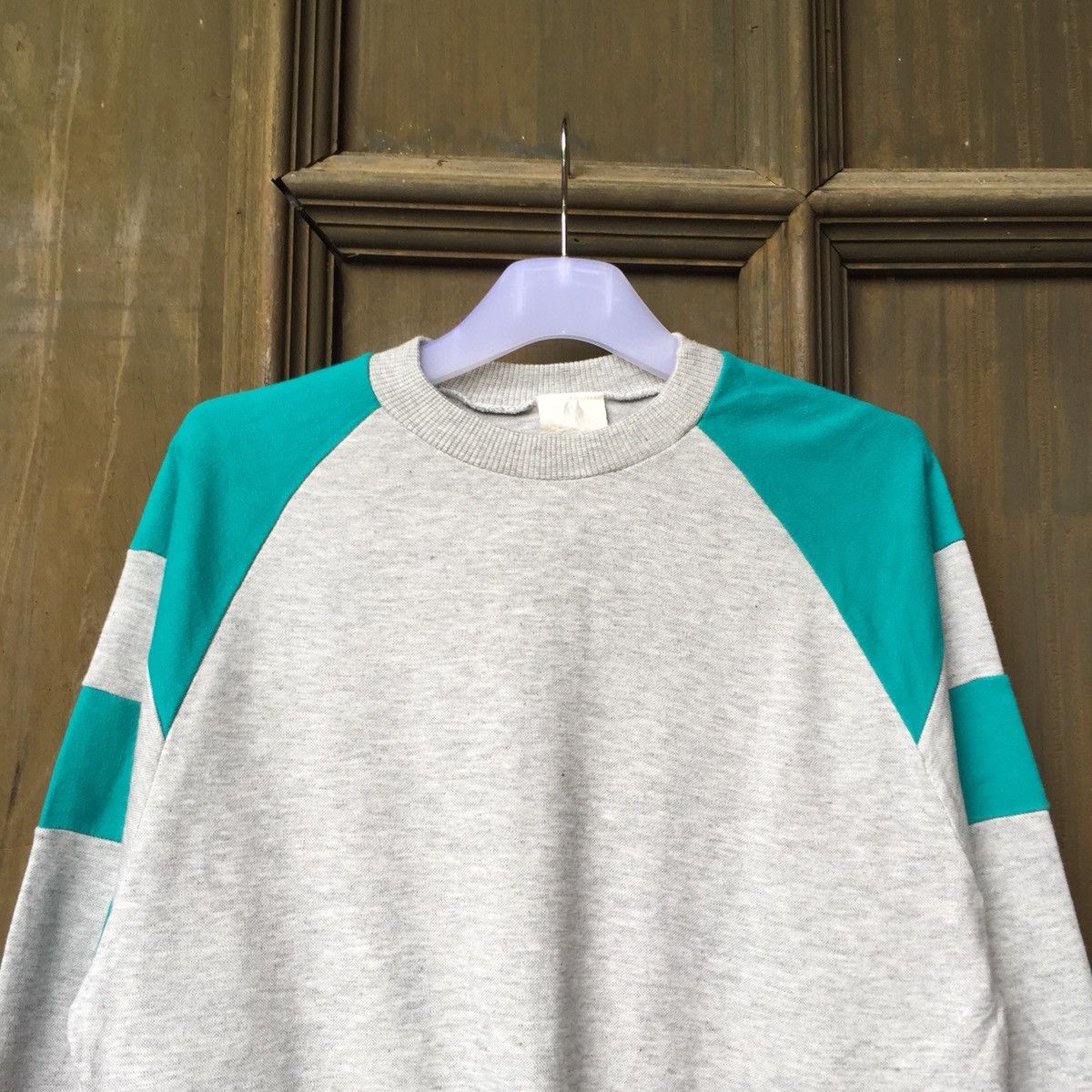 Vintage vintage 90s Colour Block sweatshirt.. plain colour Size US M / EU 48-50 / 2 - 2 Thumbnail