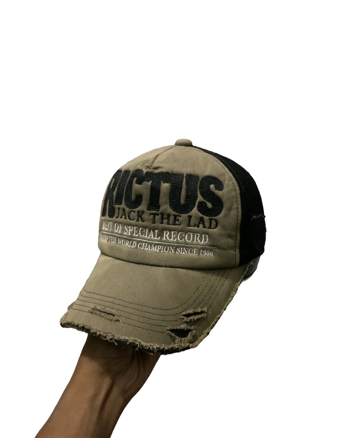 If Six Was Nine Rictus Jack the Lad Distressed Frayed Trucker hat Size ONE SIZE - 2 Thumbnail