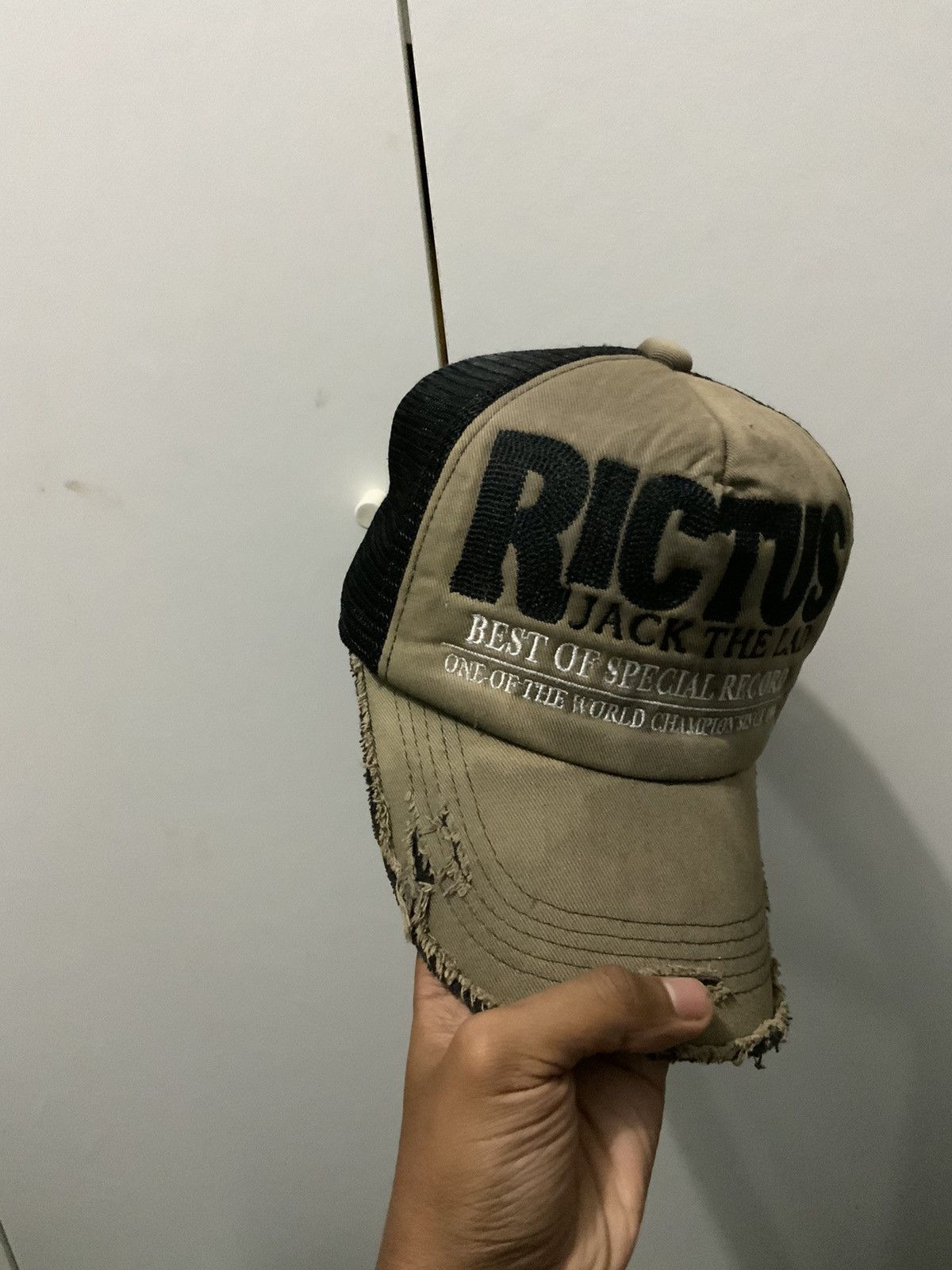 If Six Was Nine Rictus Jack the Lad Distressed Frayed Trucker hat Size ONE SIZE - 12 Thumbnail