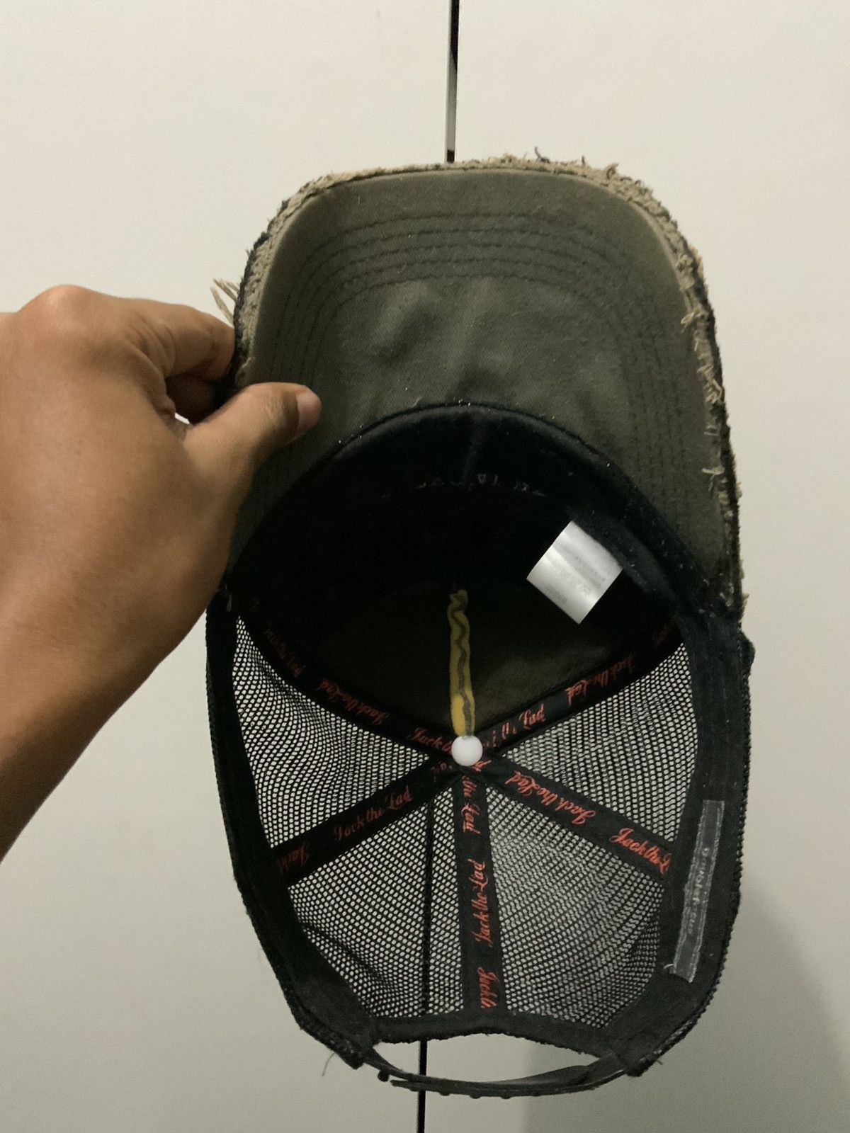 If Six Was Nine Rictus Jack the Lad Distressed Frayed Trucker hat Size ONE SIZE - 8 Thumbnail
