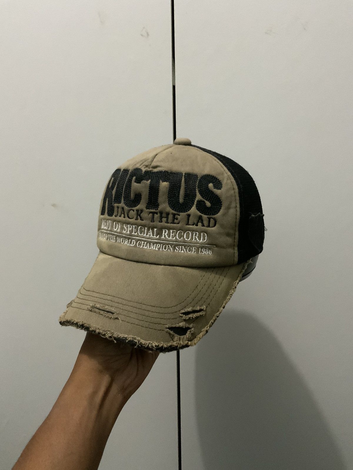 If Six Was Nine Rictus Jack the Lad Distressed Frayed Trucker hat Size ONE SIZE - 1 Thumbnail