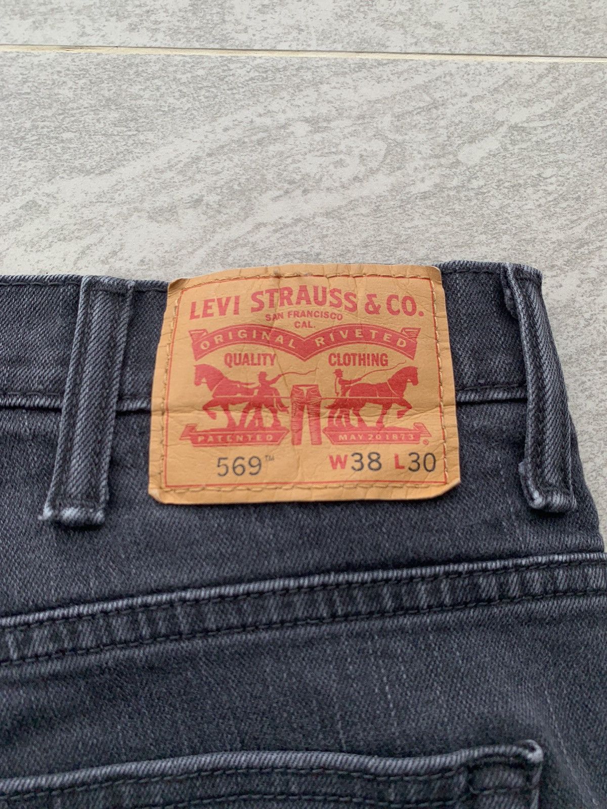 Levi's × Vintage vintage Levis 569 faded black jeans.. Size US 38 / EU 54 - 14 Thumbnail