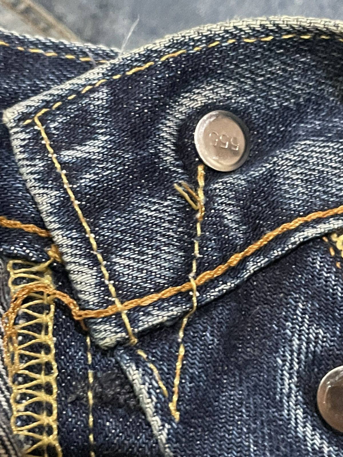 Vintage 2001 Levis Lot 501 XX E Selvedge Distresed Denim