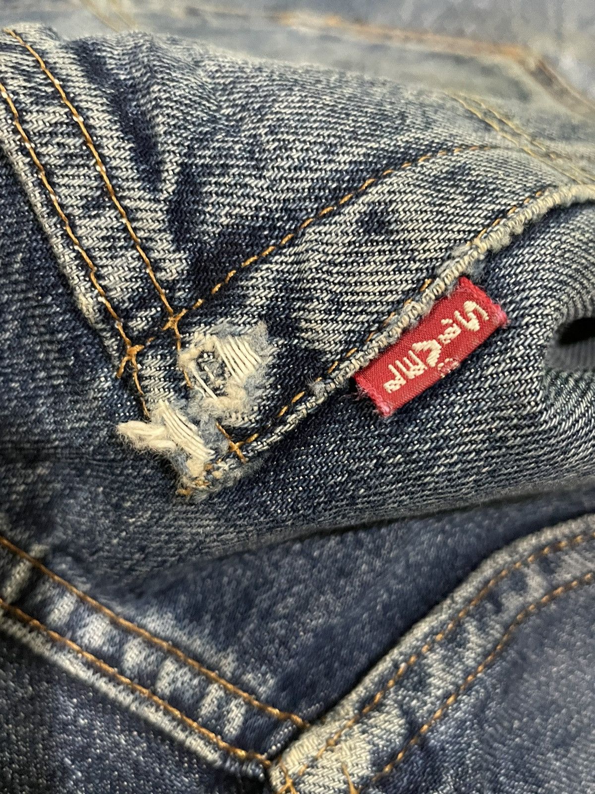 Vintage 2001 Levis Lot 501 XX E Selvedge Distresed Denim