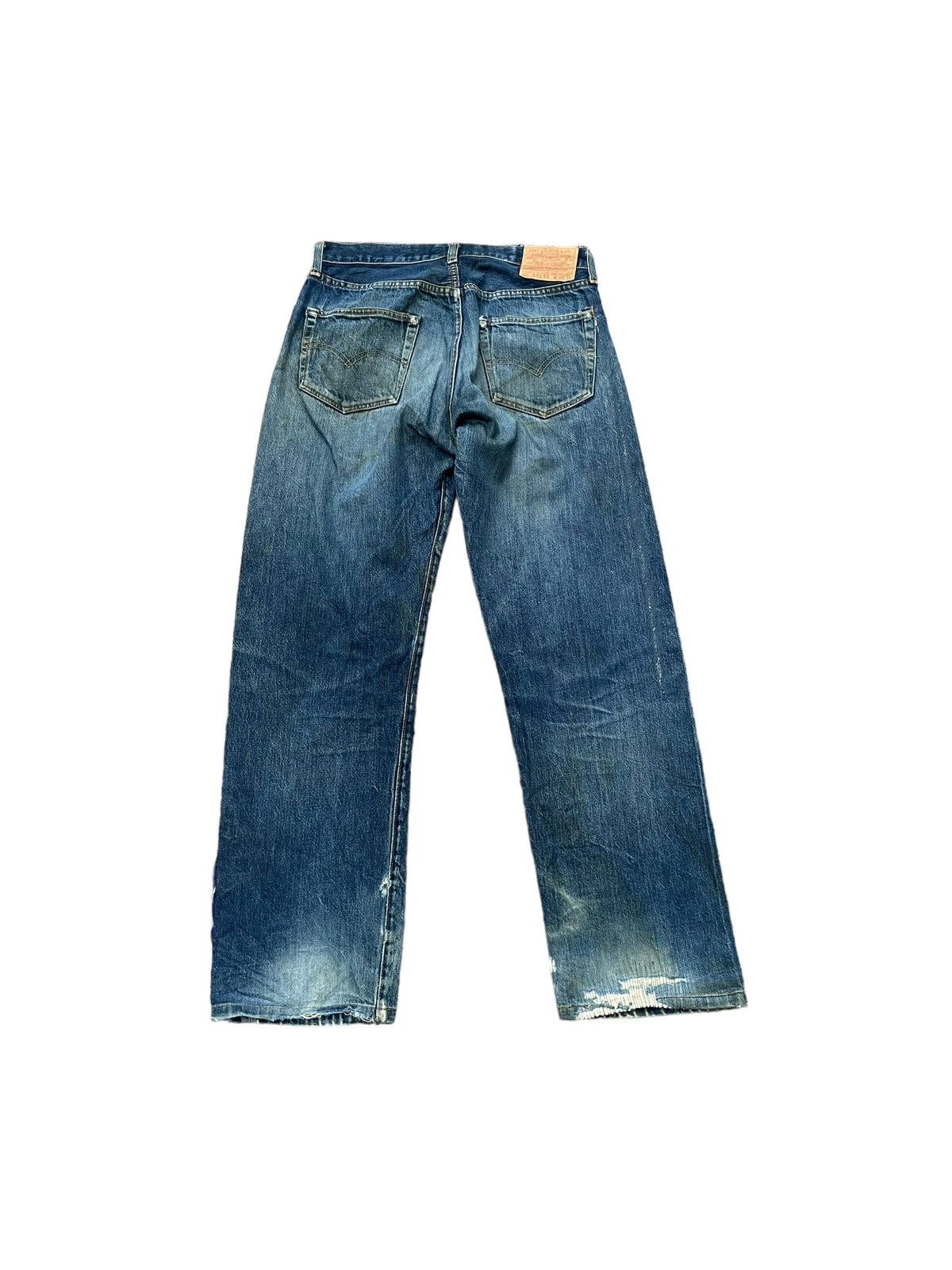 Vintage 2001 Levis Lot 501 XX E Selvedge Distresed Denim