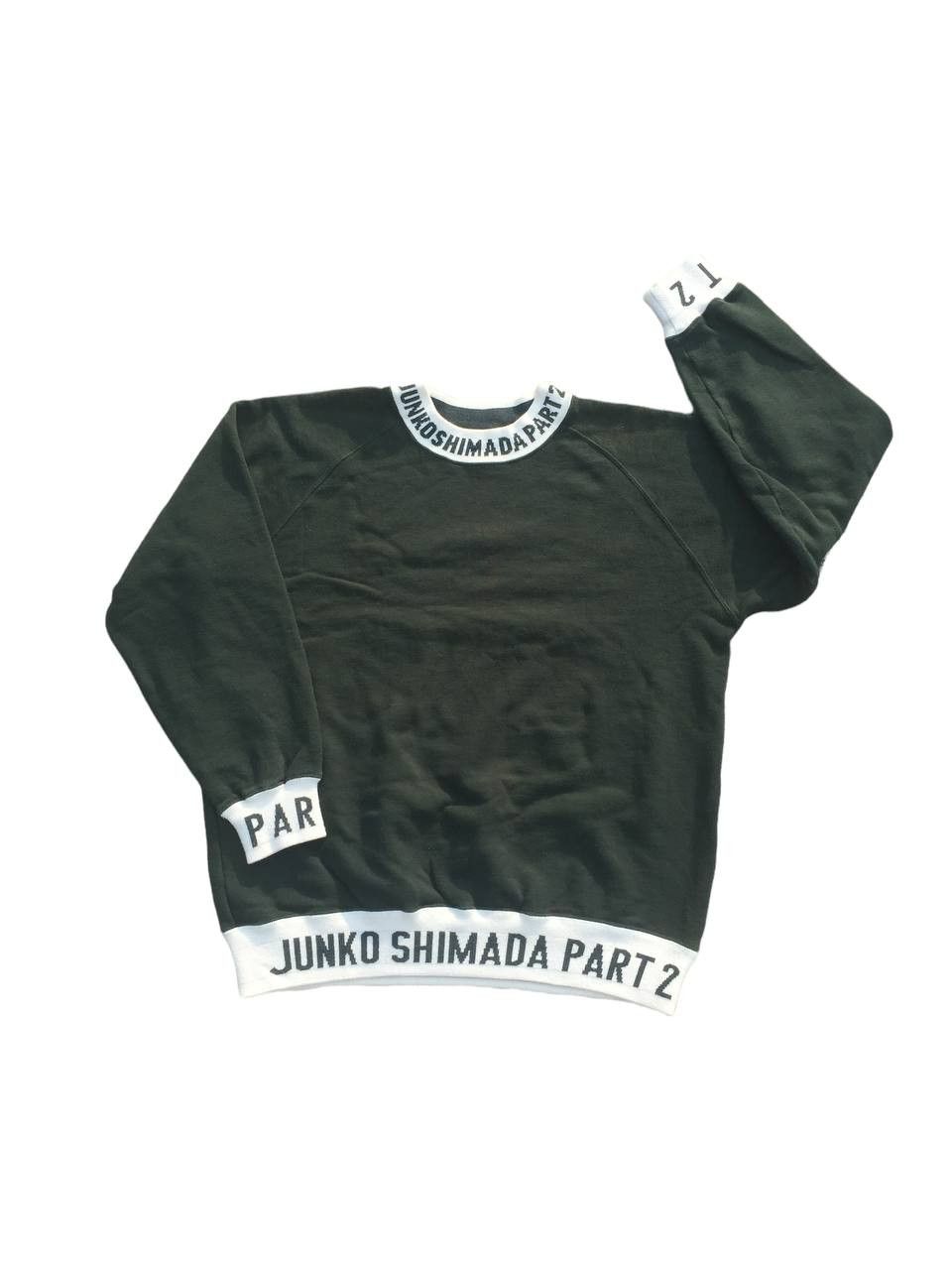image of Vintage Junko Shimada Pt 2 Ribbed Spellout Sweatshirt in Green, Men's (Size Small)
