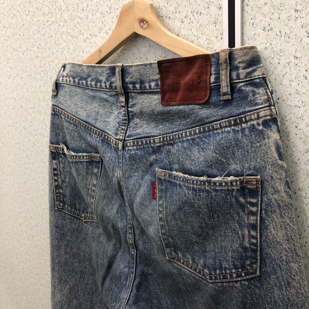 Japanese Brand SELVEDGE DISTRESSED DENIM JEANS JAPANESE BRAND Size US 32 / EU 48 - 14 Thumbnail