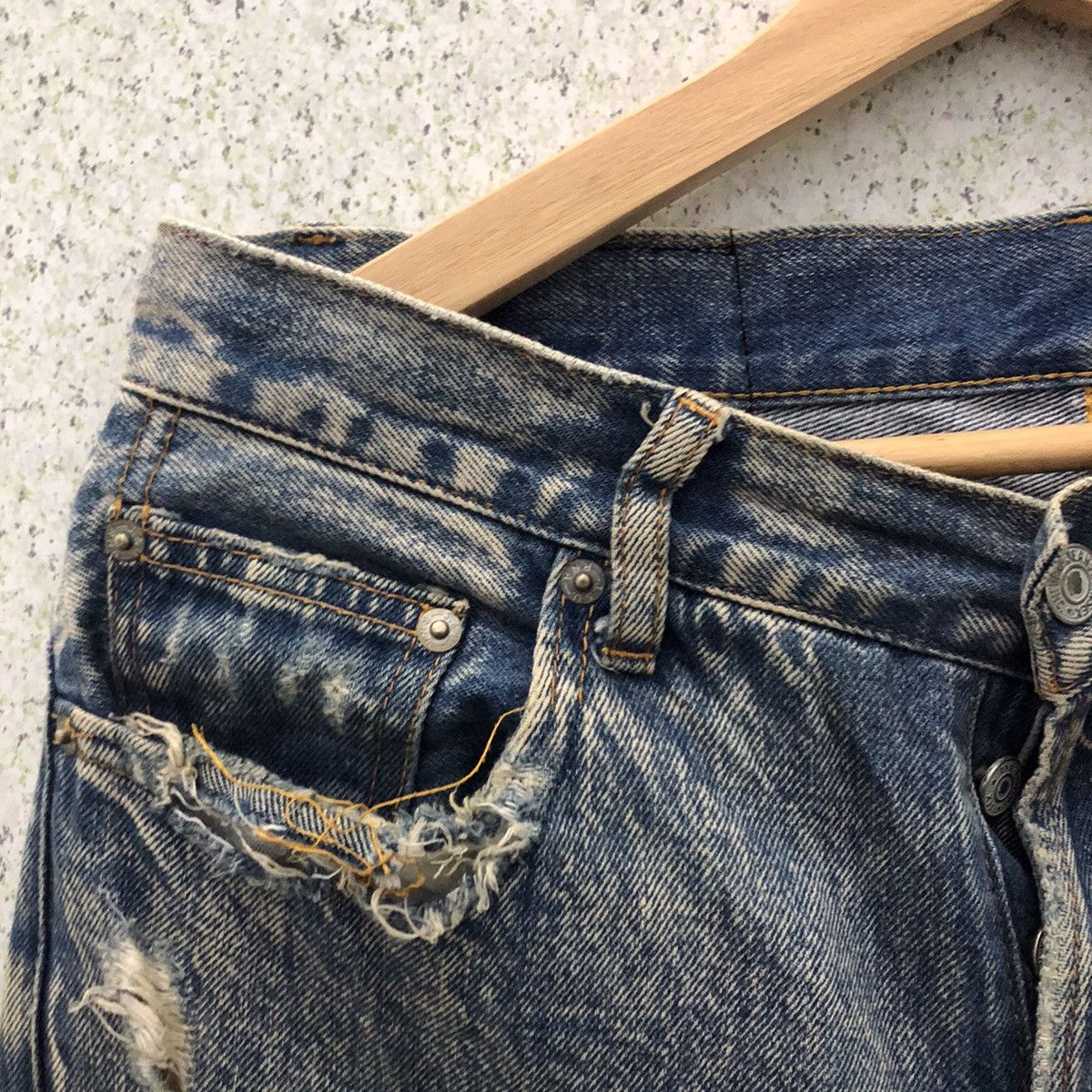 Japanese Brand SELVEDGE DISTRESSED DENIM JEANS JAPANESE BRAND Size US 32 / EU 48 - 7 Thumbnail