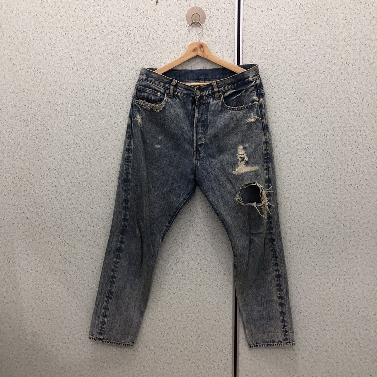 Japanese Brand SELVEDGE DISTRESSED DENIM JEANS JAPANESE BRAND Size US 32 / EU 48 - 1 Thumbnail