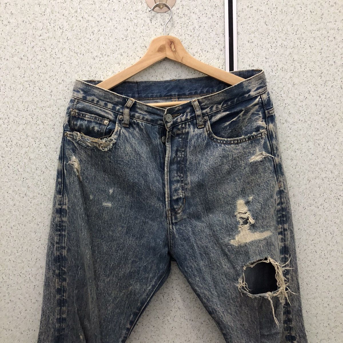 Japanese Brand SELVEDGE DISTRESSED DENIM JEANS JAPANESE BRAND Size US 32 / EU 48 - 3 Thumbnail