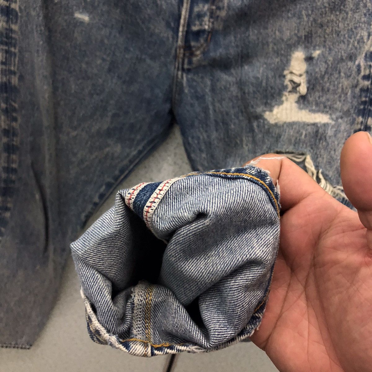 Japanese Brand SELVEDGE DISTRESSED DENIM JEANS JAPANESE BRAND Size US 32 / EU 48 - 15 Thumbnail