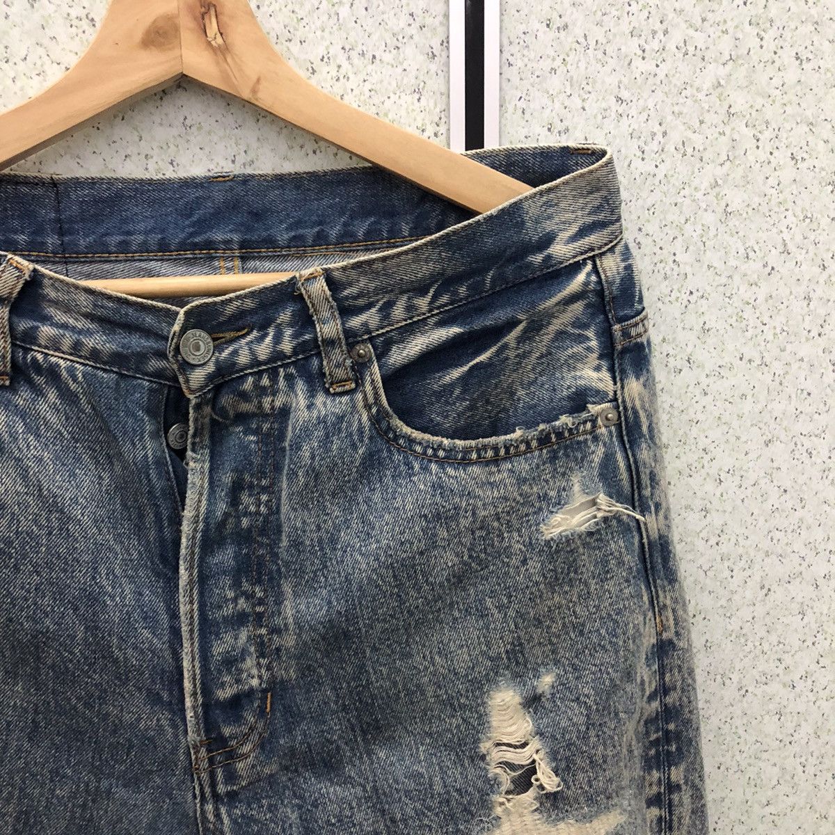 Japanese Brand SELVEDGE DISTRESSED DENIM JEANS JAPANESE BRAND Size US 32 / EU 48 - 8 Thumbnail