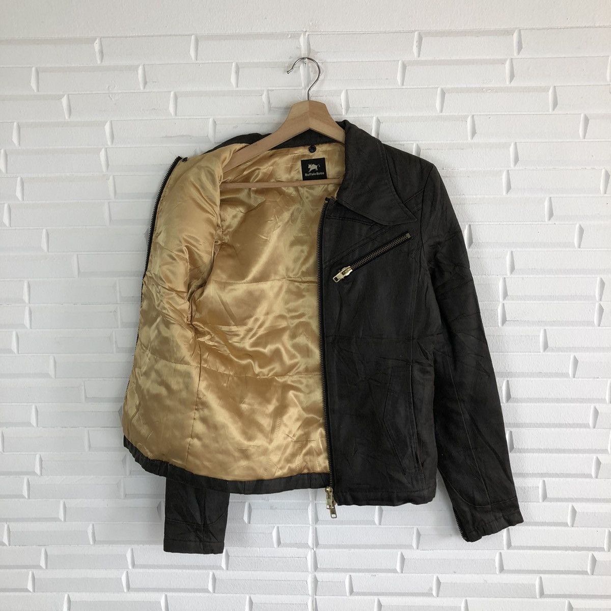 Japanese Brand BONDAGE SOFT LEATHER BIKER PARACHUTE JACKET BUFFALO BOBS Size US S / EU 44-46 / 1 - 9 Thumbnail