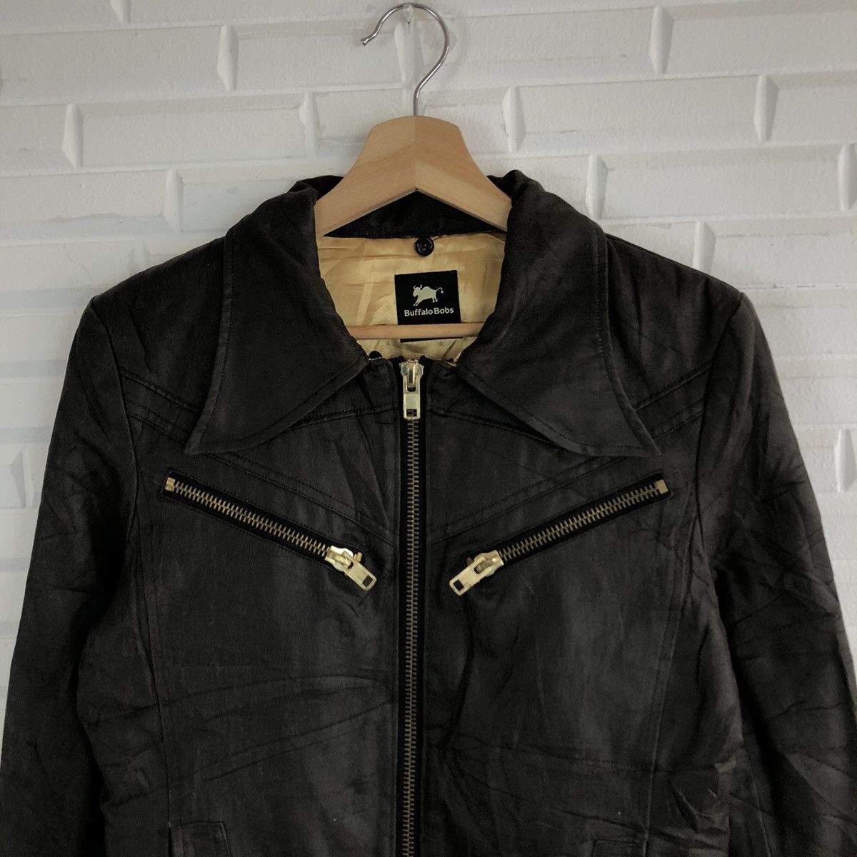 Japanese Brand BONDAGE SOFT LEATHER BIKER PARACHUTE JACKET BUFFALO BOBS Size US S / EU 44-46 / 1 - 3 Thumbnail