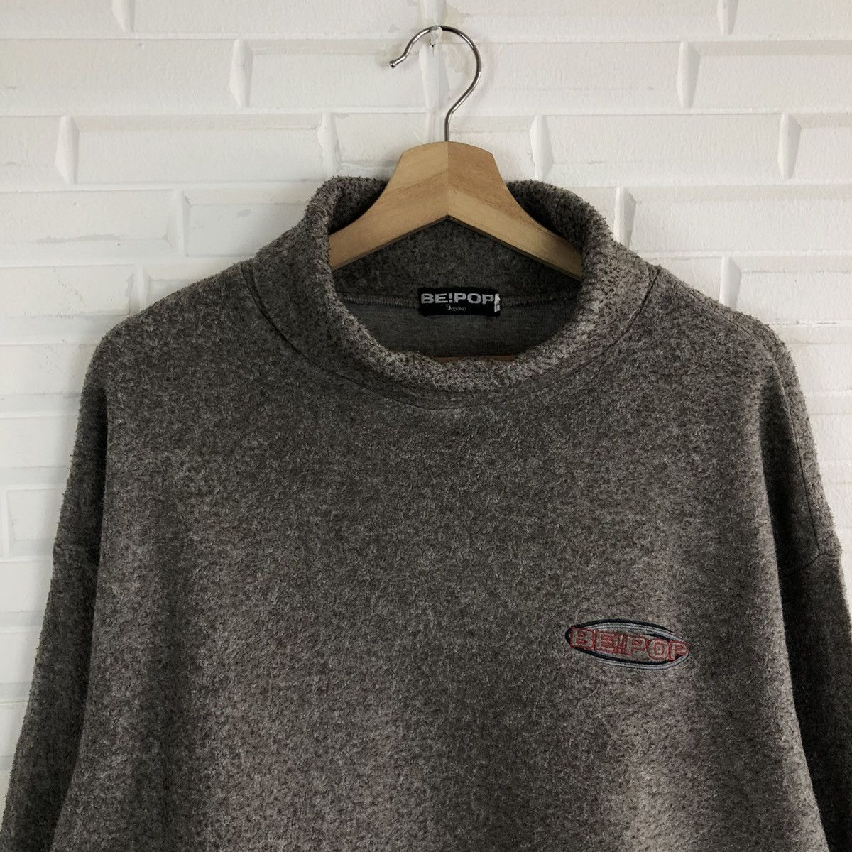 Japanese Brand BE!POP SWEATSHIRT LONG SLEEVE RARE DESIGN HIGH COLLAR Size US L / EU 52-54 / 3 - 5 Thumbnail