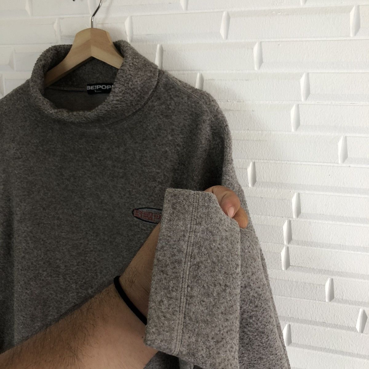 Japanese Brand BE!POP SWEATSHIRT LONG SLEEVE RARE DESIGN HIGH COLLAR Size US L / EU 52-54 / 3 - 4 Thumbnail