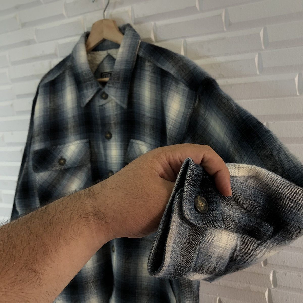 Flannel VINTAGE COLLINS JAPAN FLANNEL JACKET TARTAN DESIGN Size US L / EU 52-54 / 3 - 6 Thumbnail
