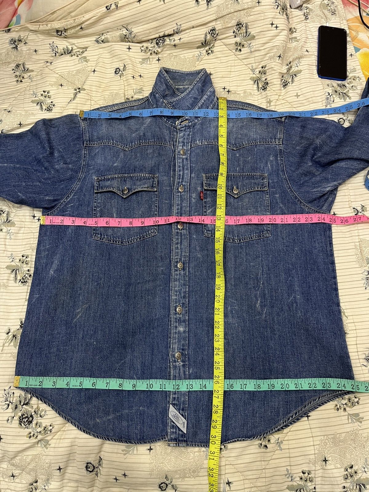 Levi's (Vvv). VINTAGE LEVIS RED TOP WOVEN TOPS DENIM SHIRTS Size US L / EU 52-54 / 3 - 17 Thumbnail
