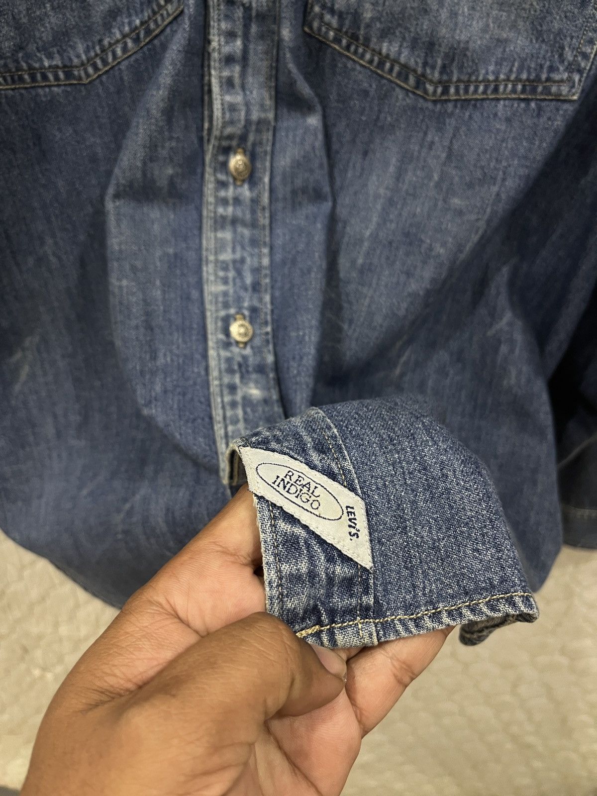 Levi's (Vvv). VINTAGE LEVIS RED TOP WOVEN TOPS DENIM SHIRTS Size US L / EU 52-54 / 3 - 7 Thumbnail