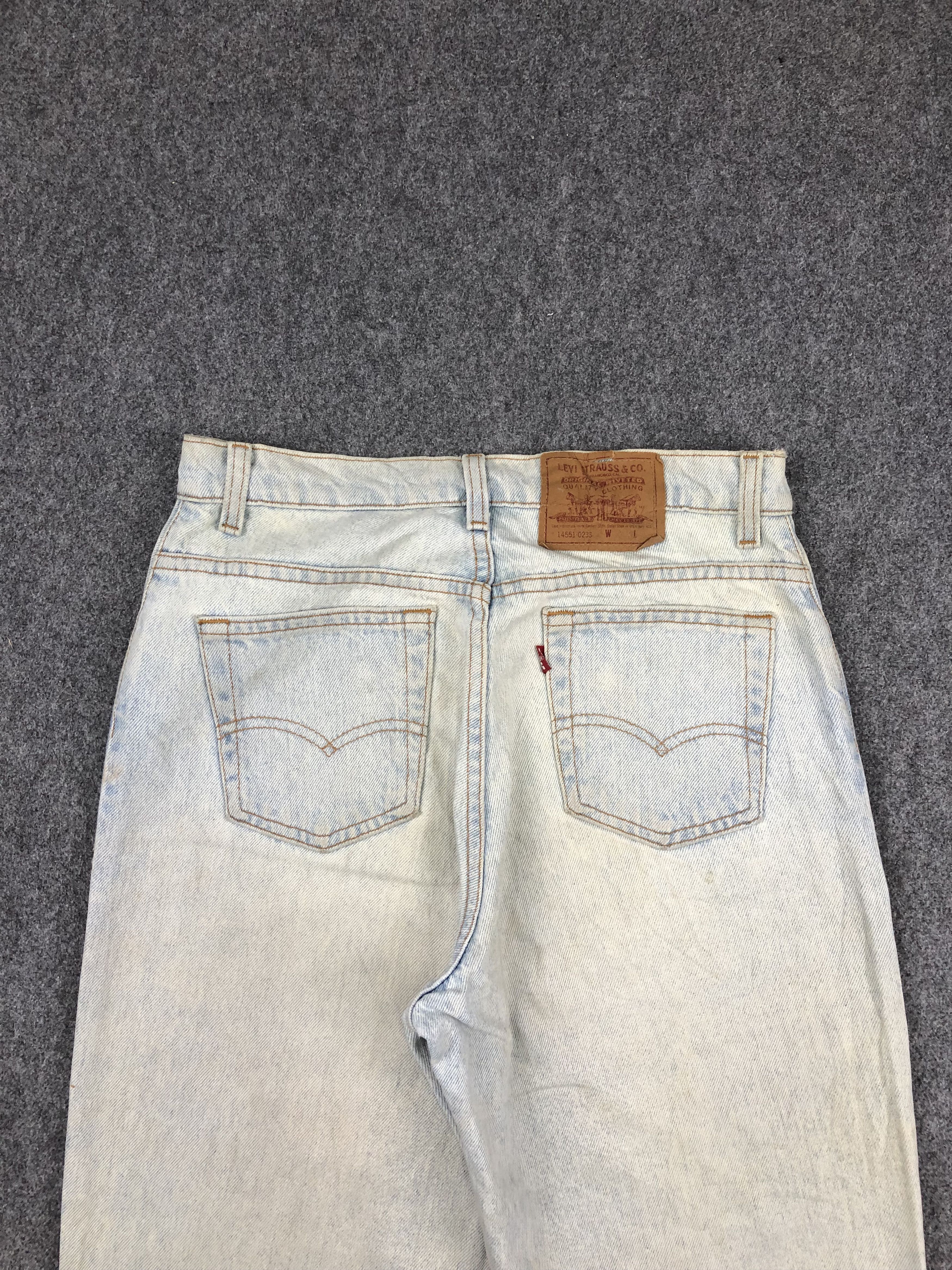Levi's × Vintage Vintage 90s Levis 551 Tapered Leg Jeans DP1449 Size US 30 / EU 46 - 4 Thumbnail